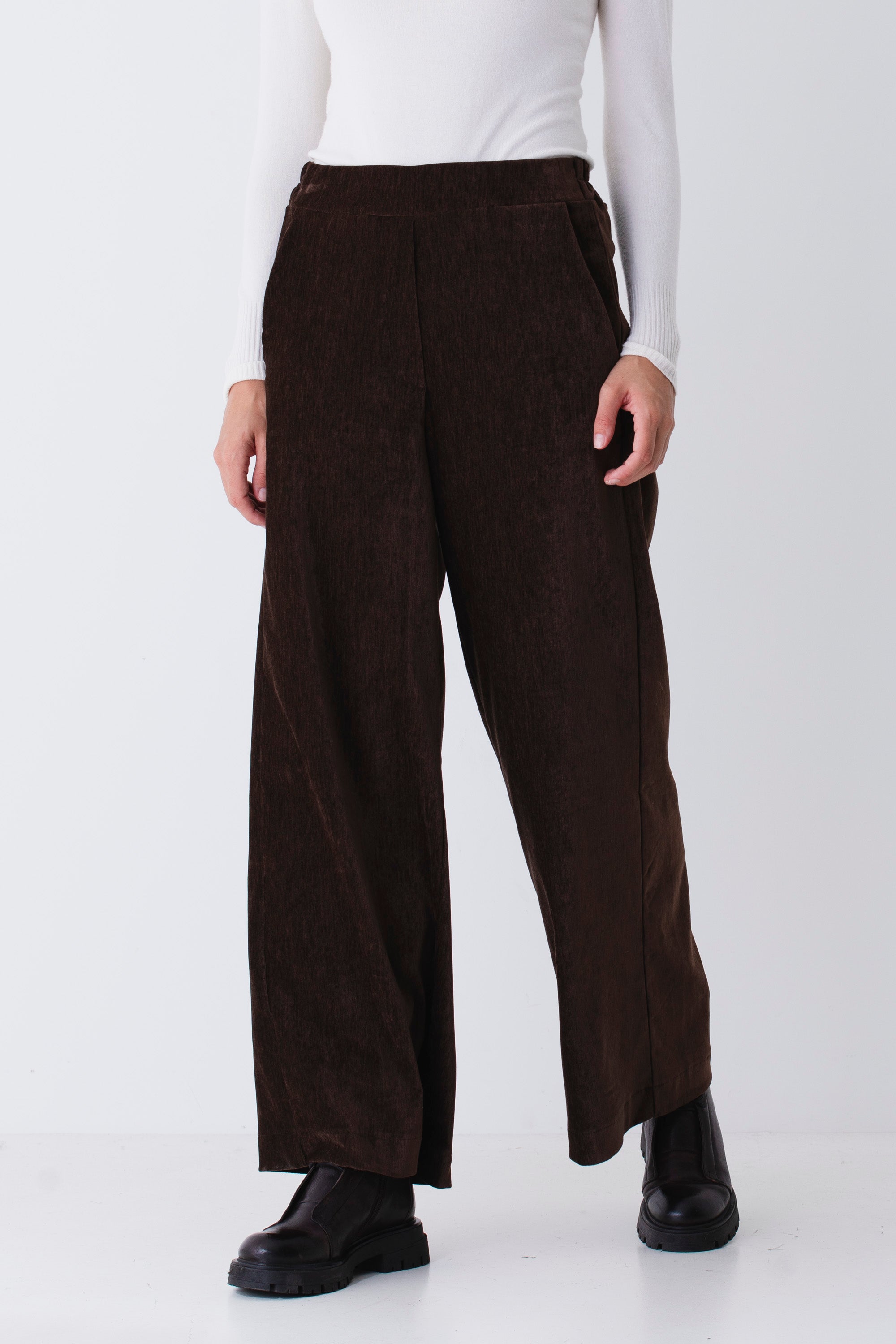 Pantalone palazzo in ciniglia - FW26