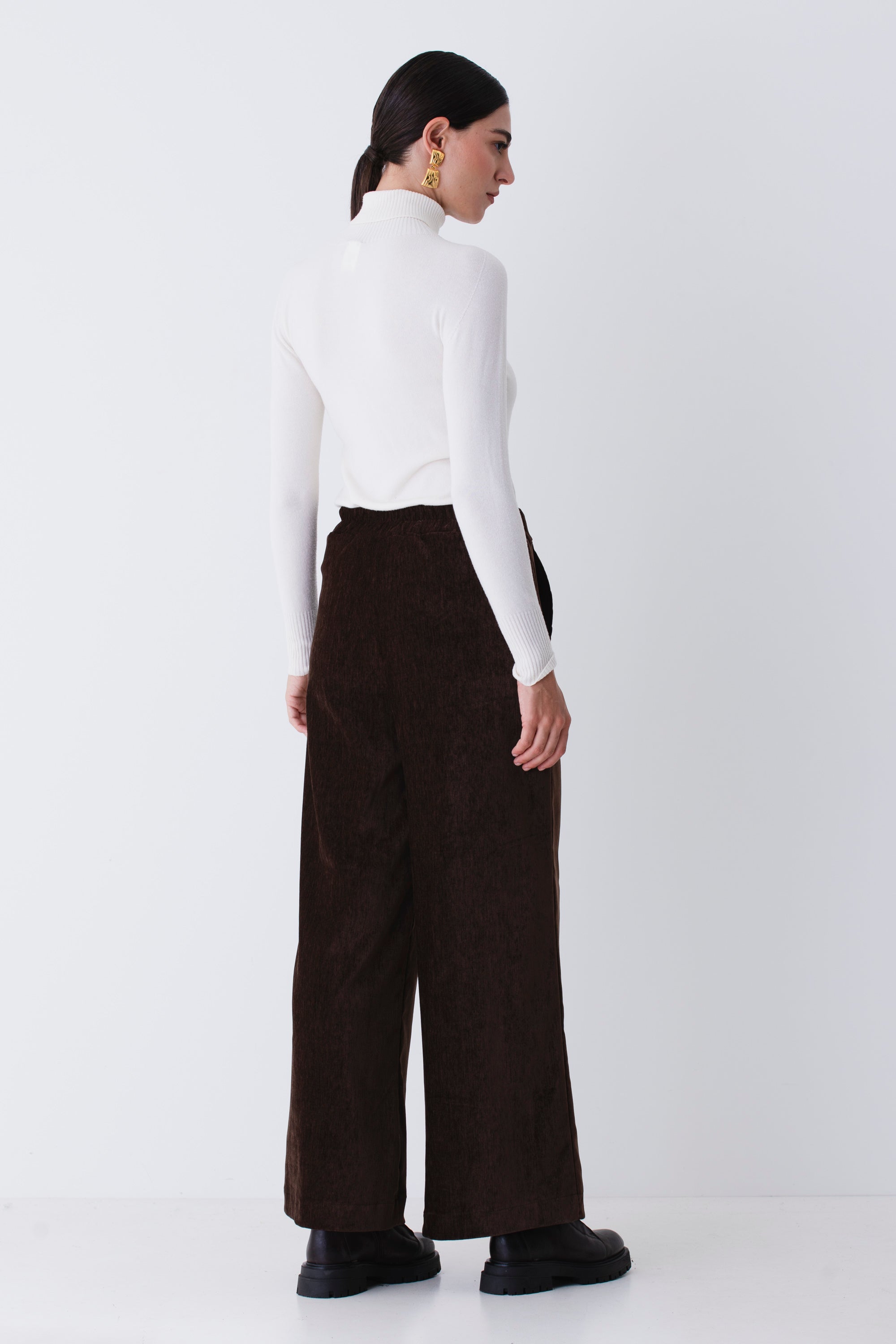Pantalone palazzo in ciniglia - FW26