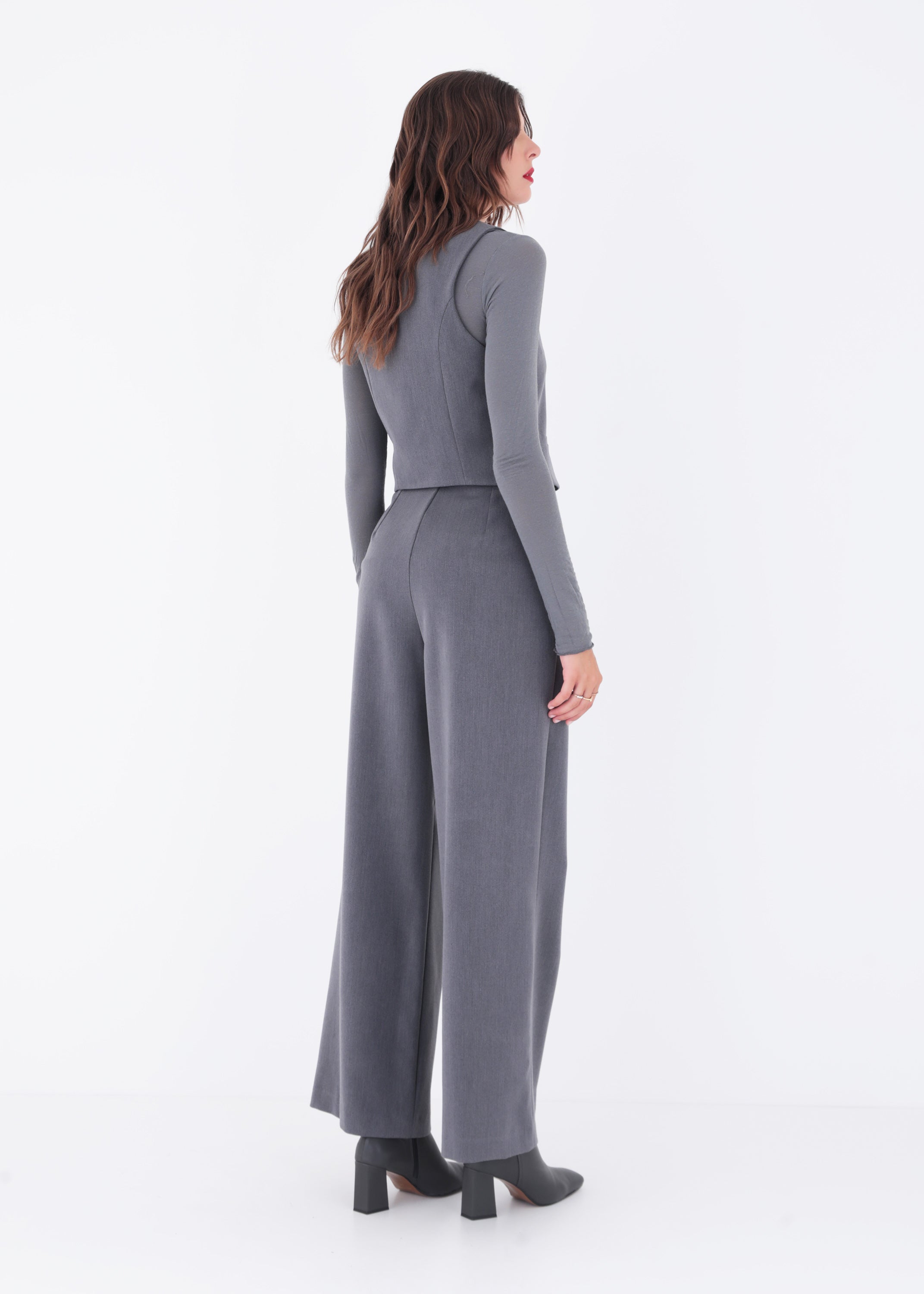 Gilet ad un petto in mano lana - FW23