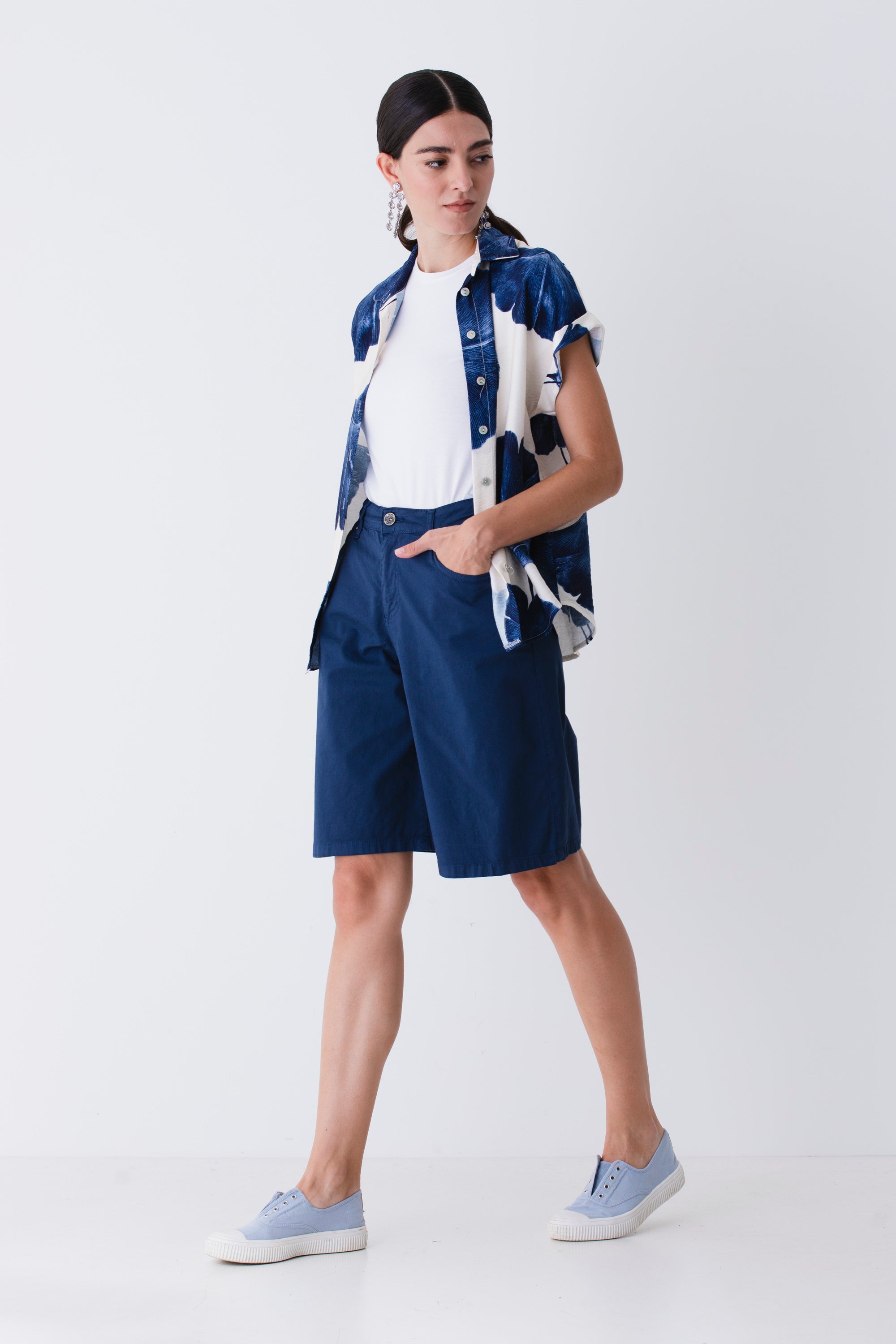 Camicia in viscosa fantasia floreale - PE25