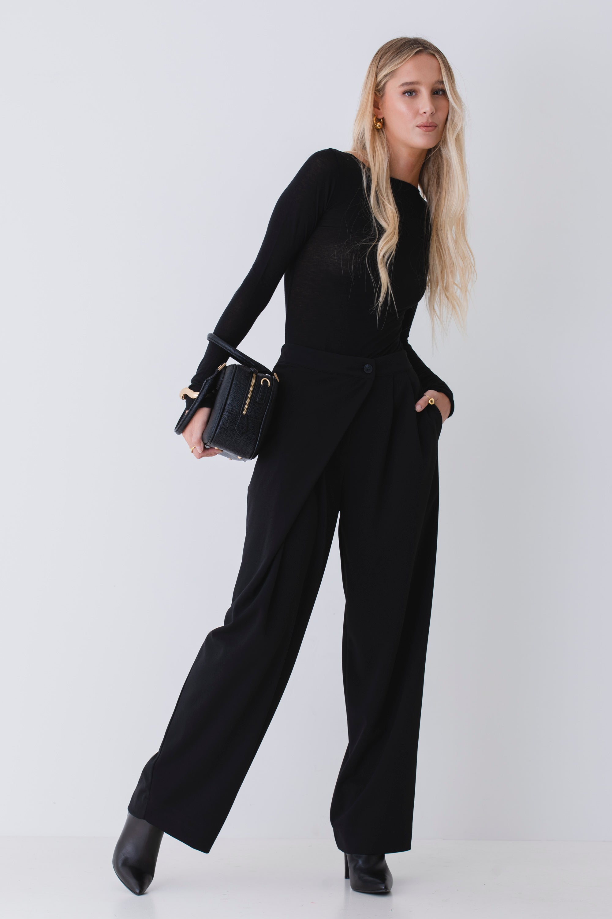 Pantalone sovrapposto in scuba crepe - FW26