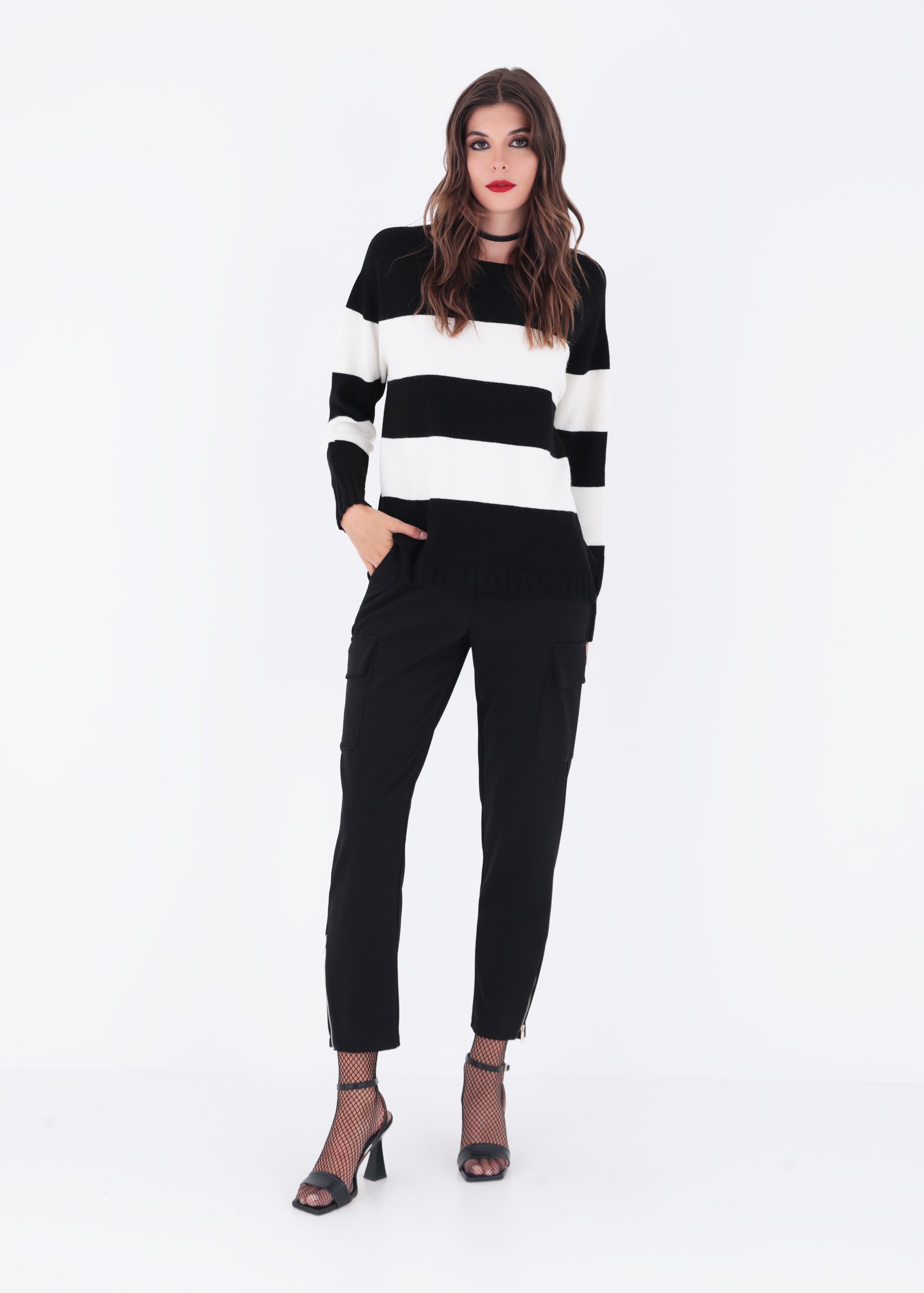 Pullover con righe orizzontali - FW23