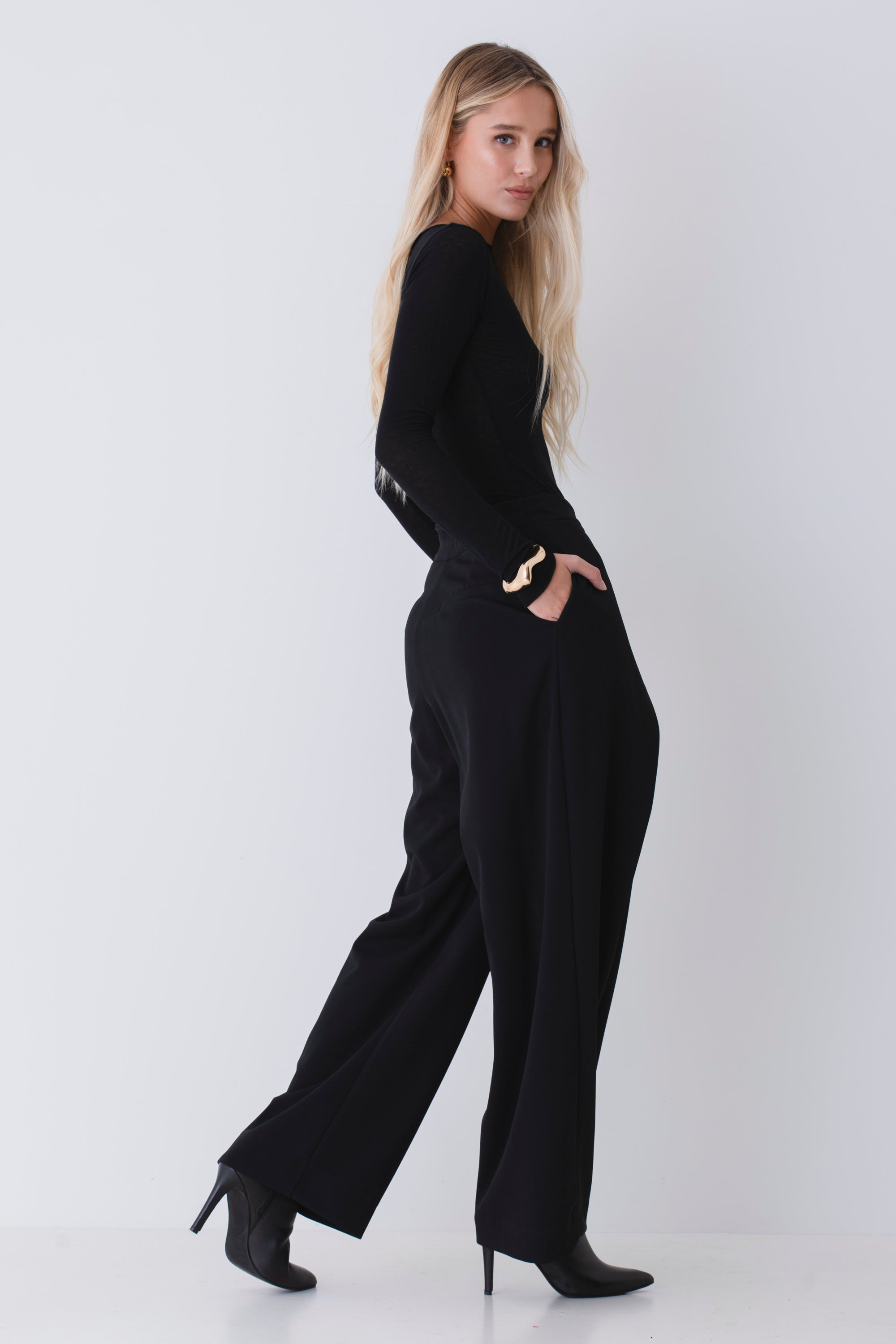 Pantalone sovrapposto in scuba crepe - FW26