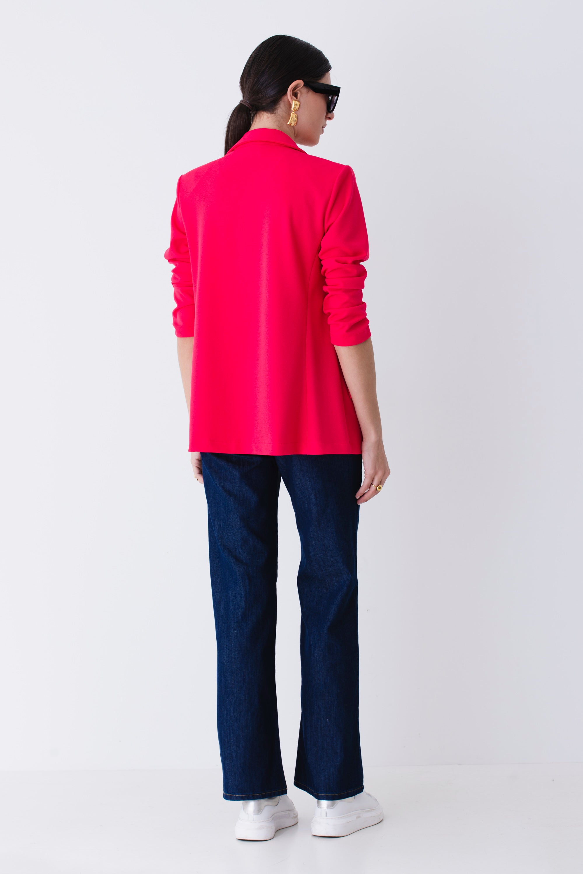 Blazer over ad un petto in scuba crepe - PE25