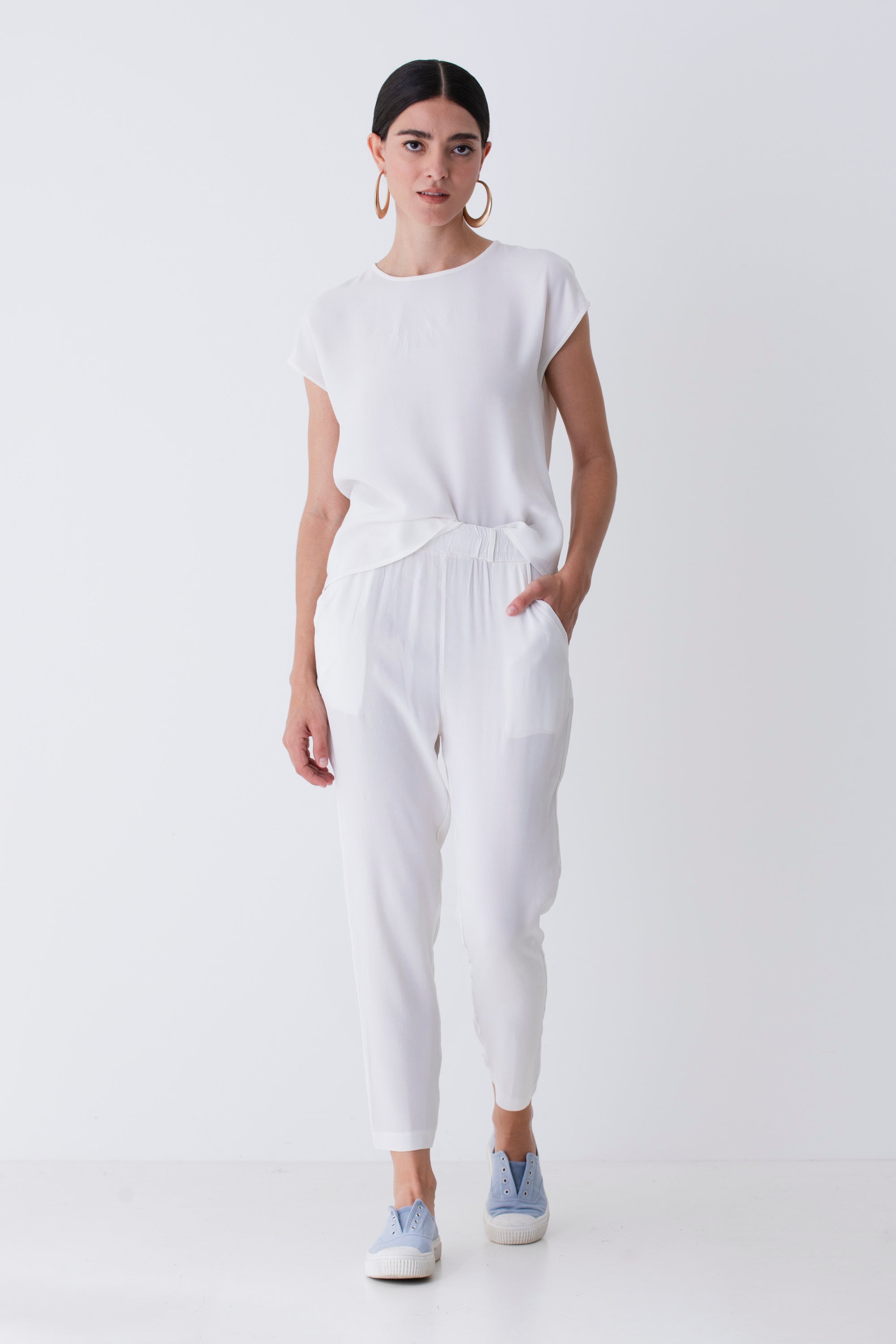 Pantalone dritto in viscosa - PE25
