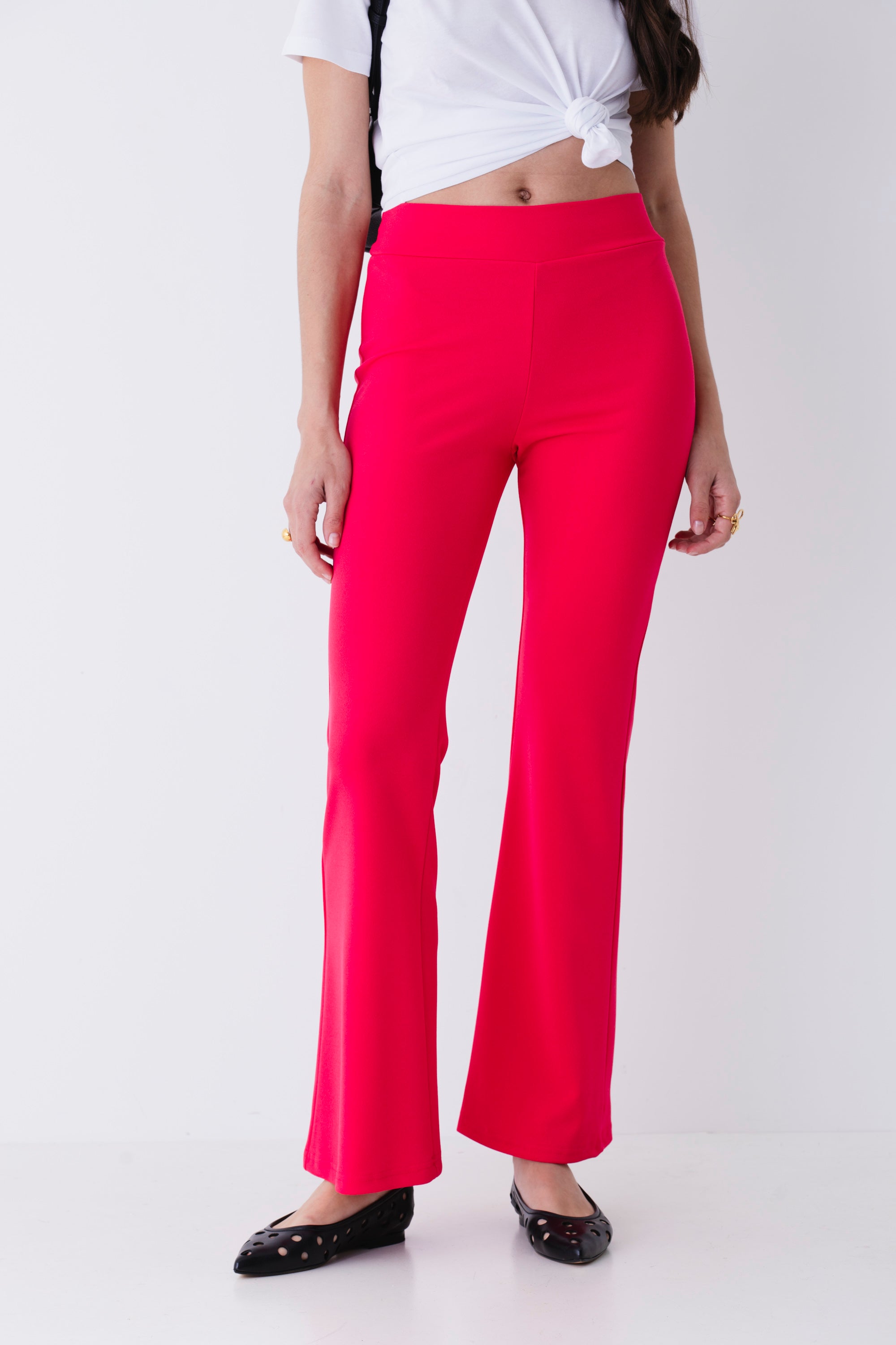 Pantalone a zampa in scuba crepe - PE25