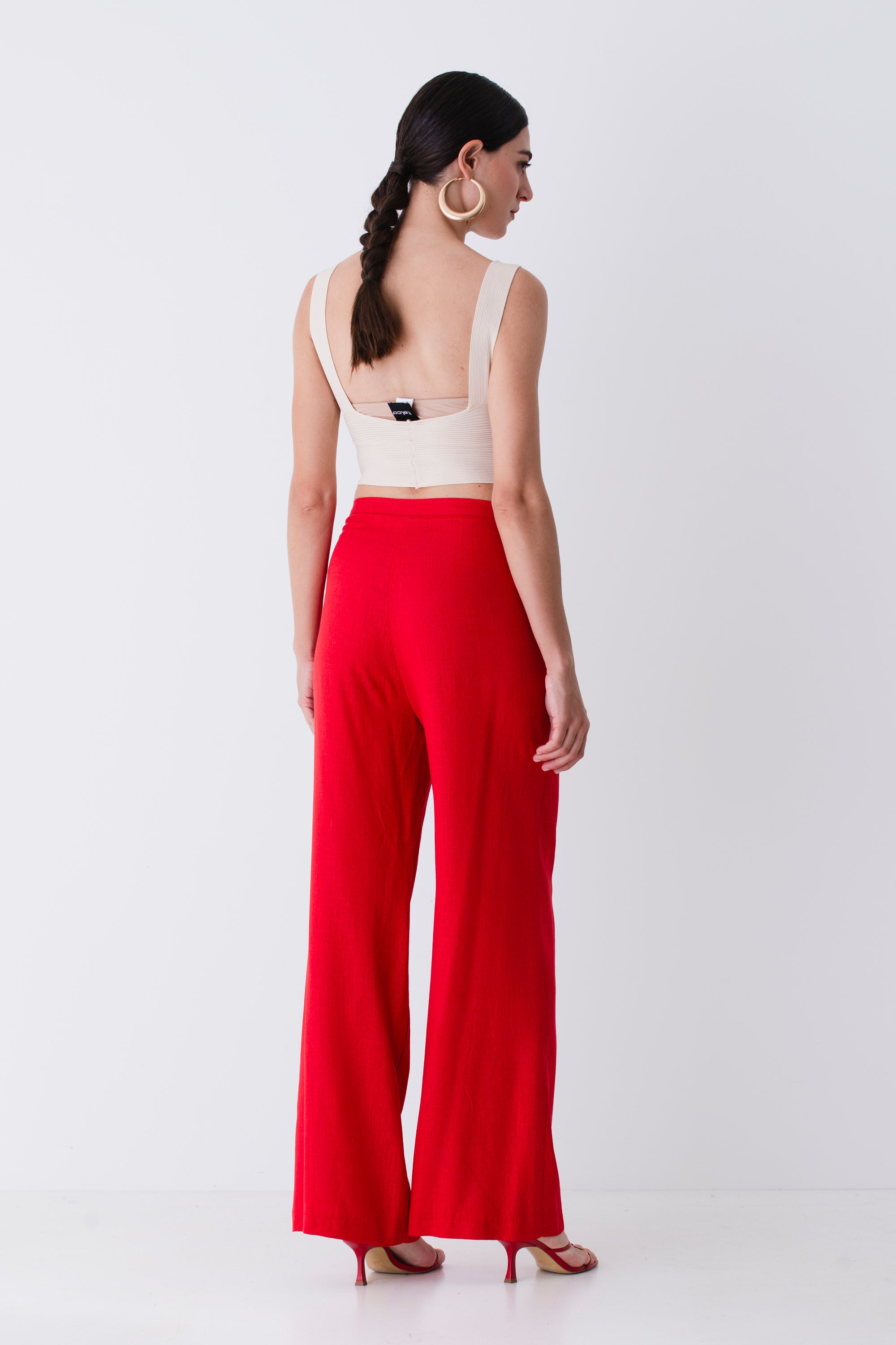 Pantalone palazzo in misto lino - PE25