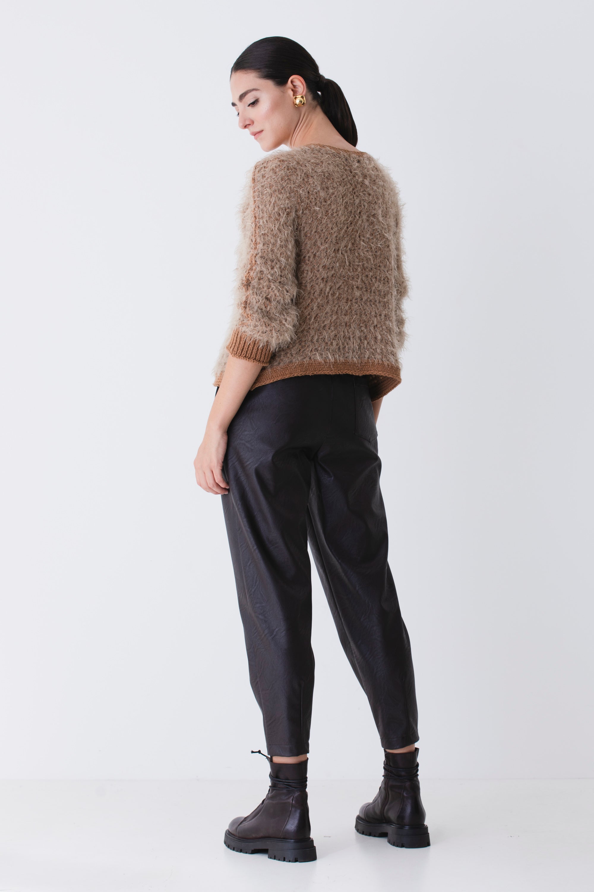 Pantalone carrot in similpelle - FW26