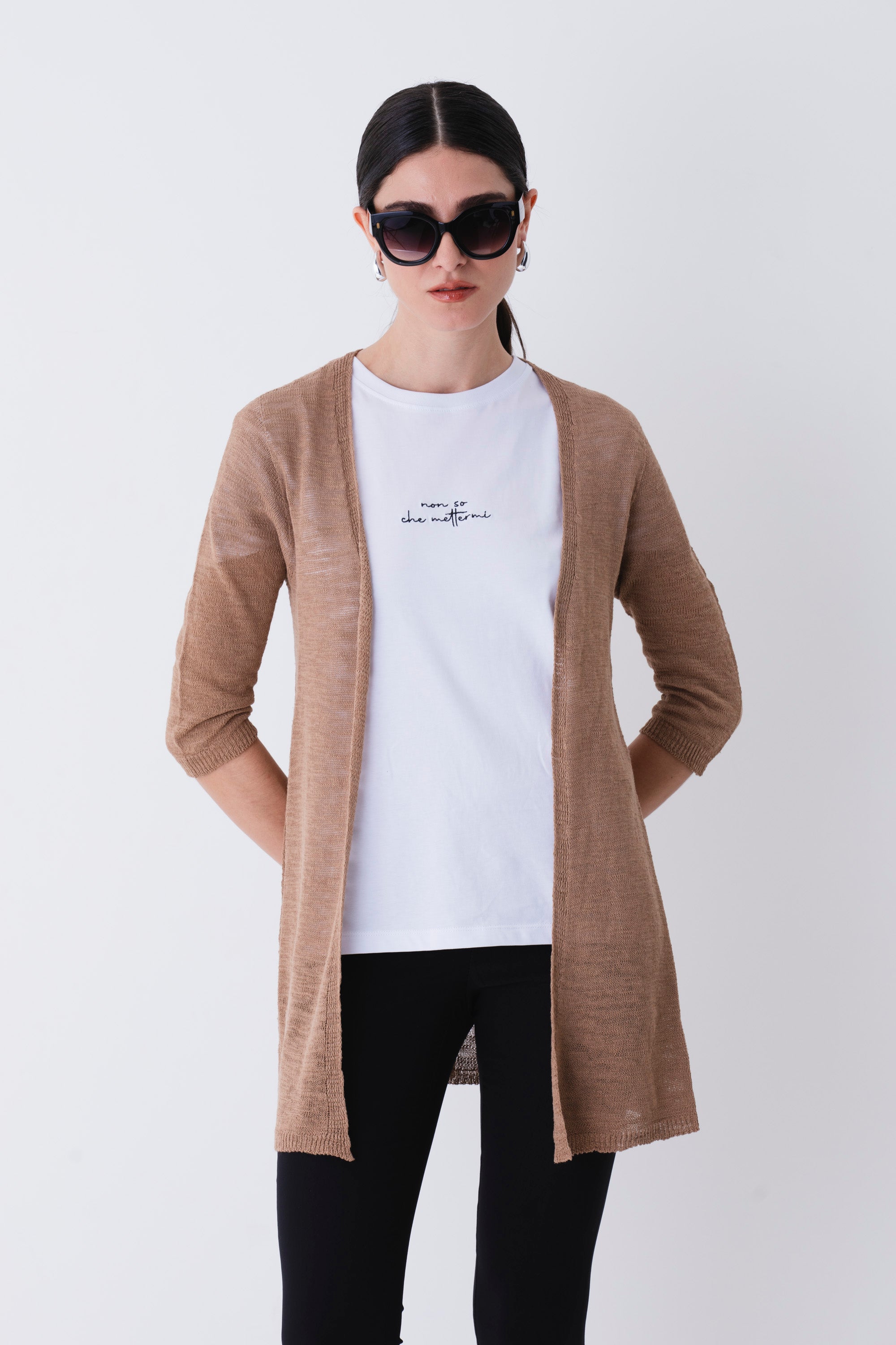 Cardigan in tessuto fiammato - PE25