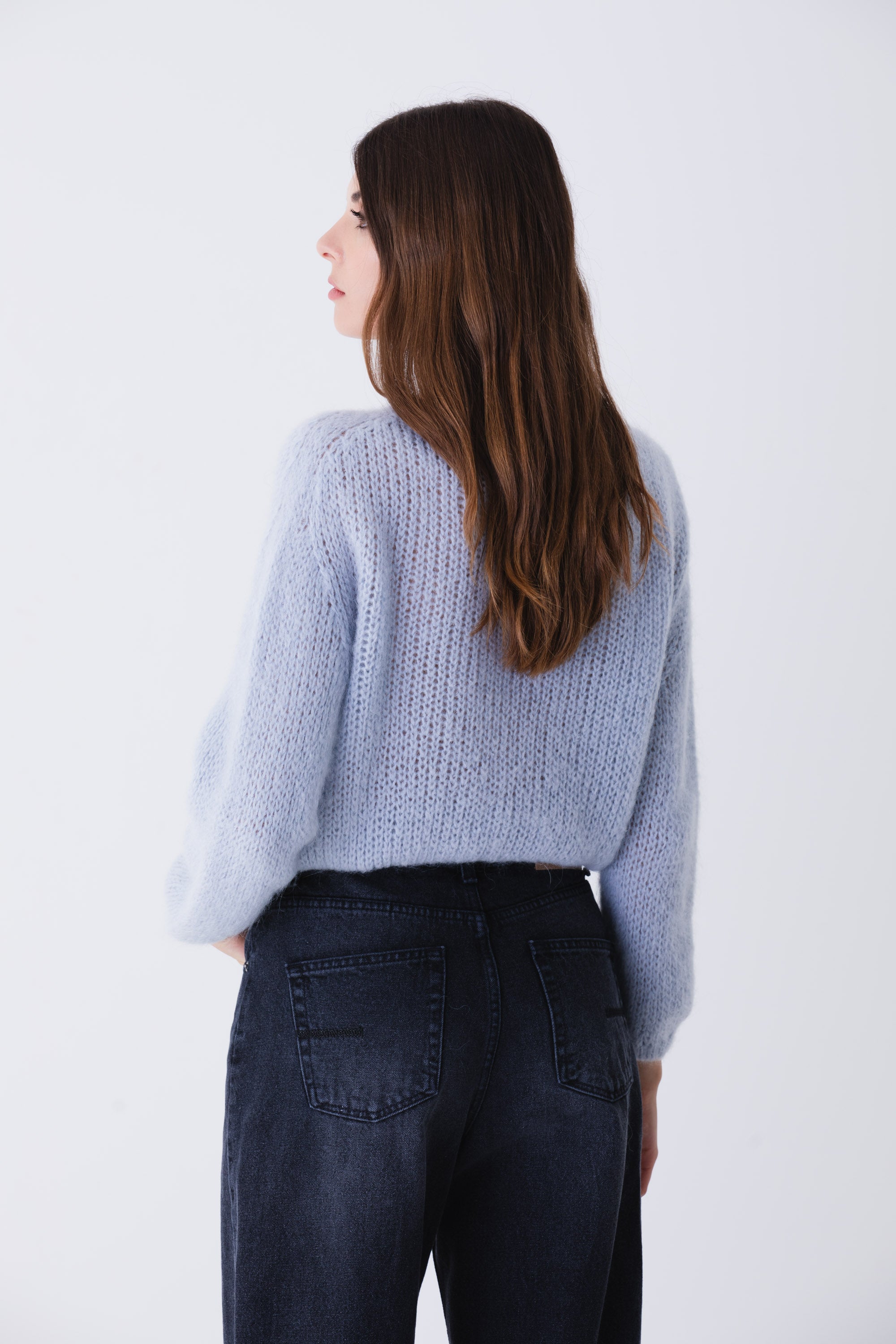 Pullover crop in mohair - FW25
