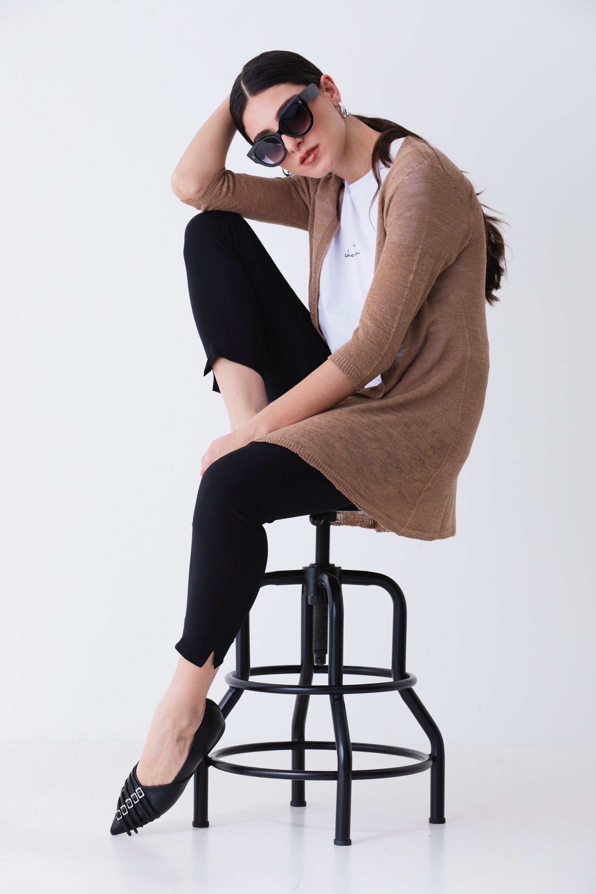 Cardigan in tessuto fiammato - PE25