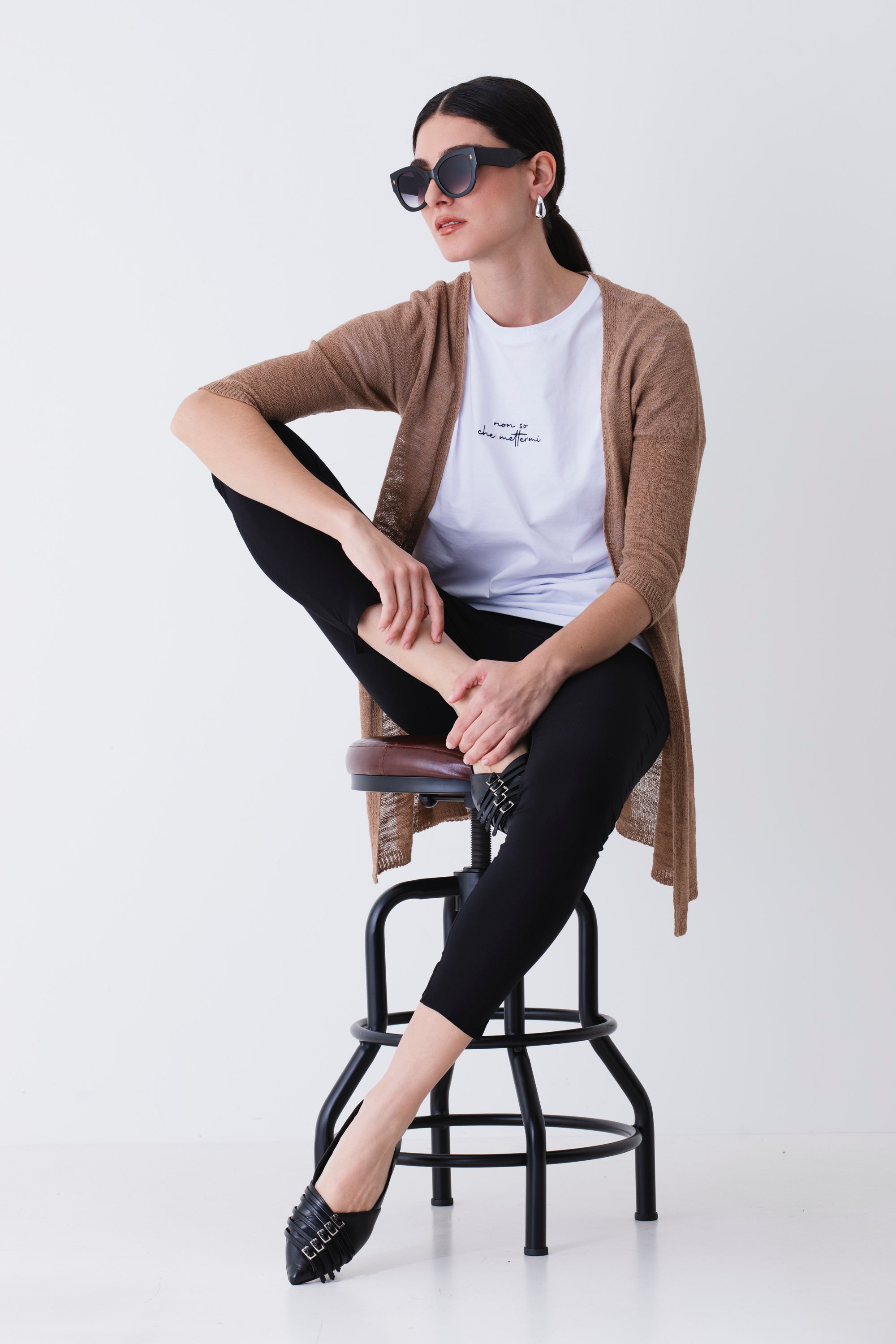Cardigan in tessuto fiammato - PE25