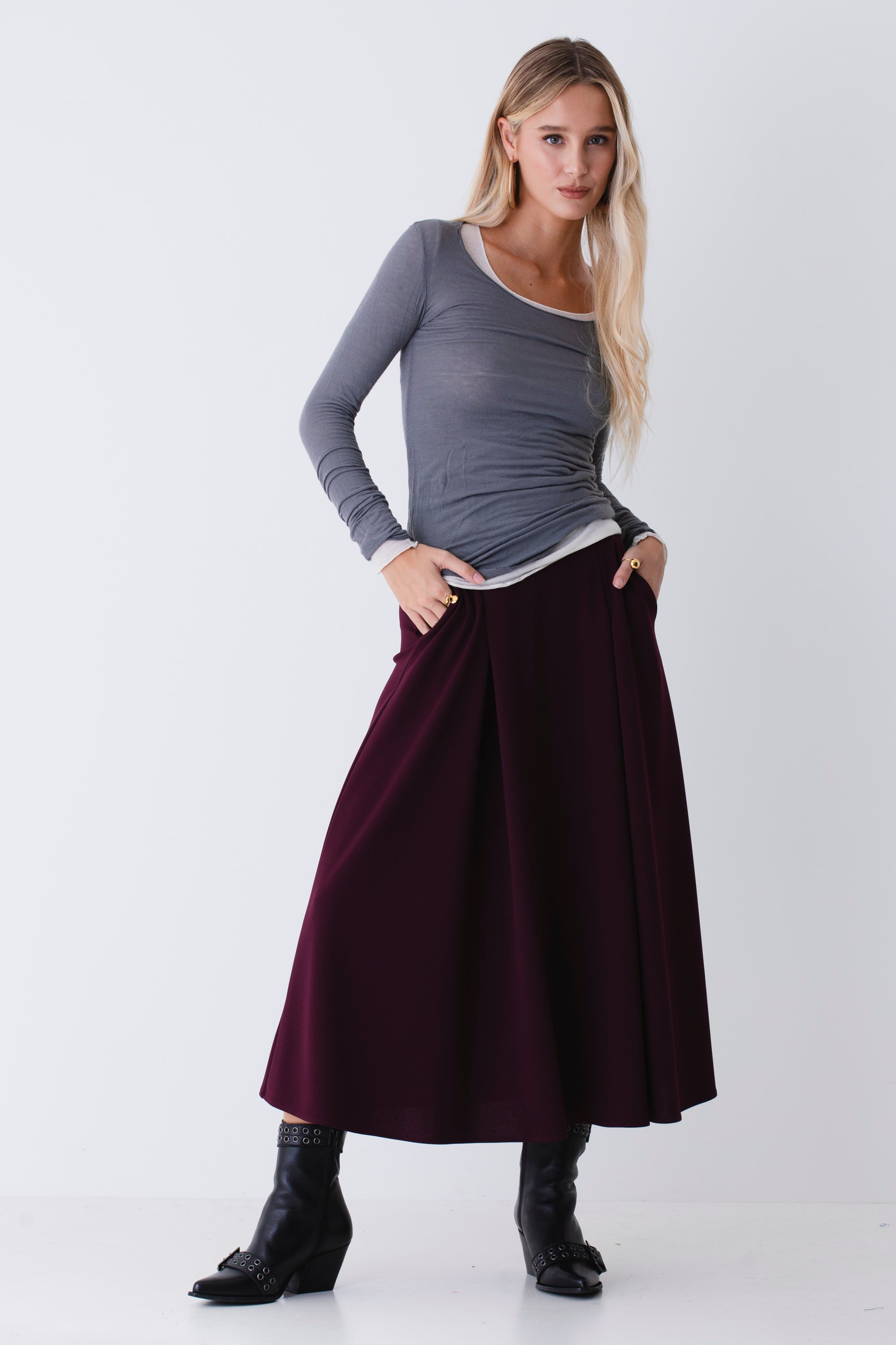 Gonna a ruota in scuba crepe - FW26