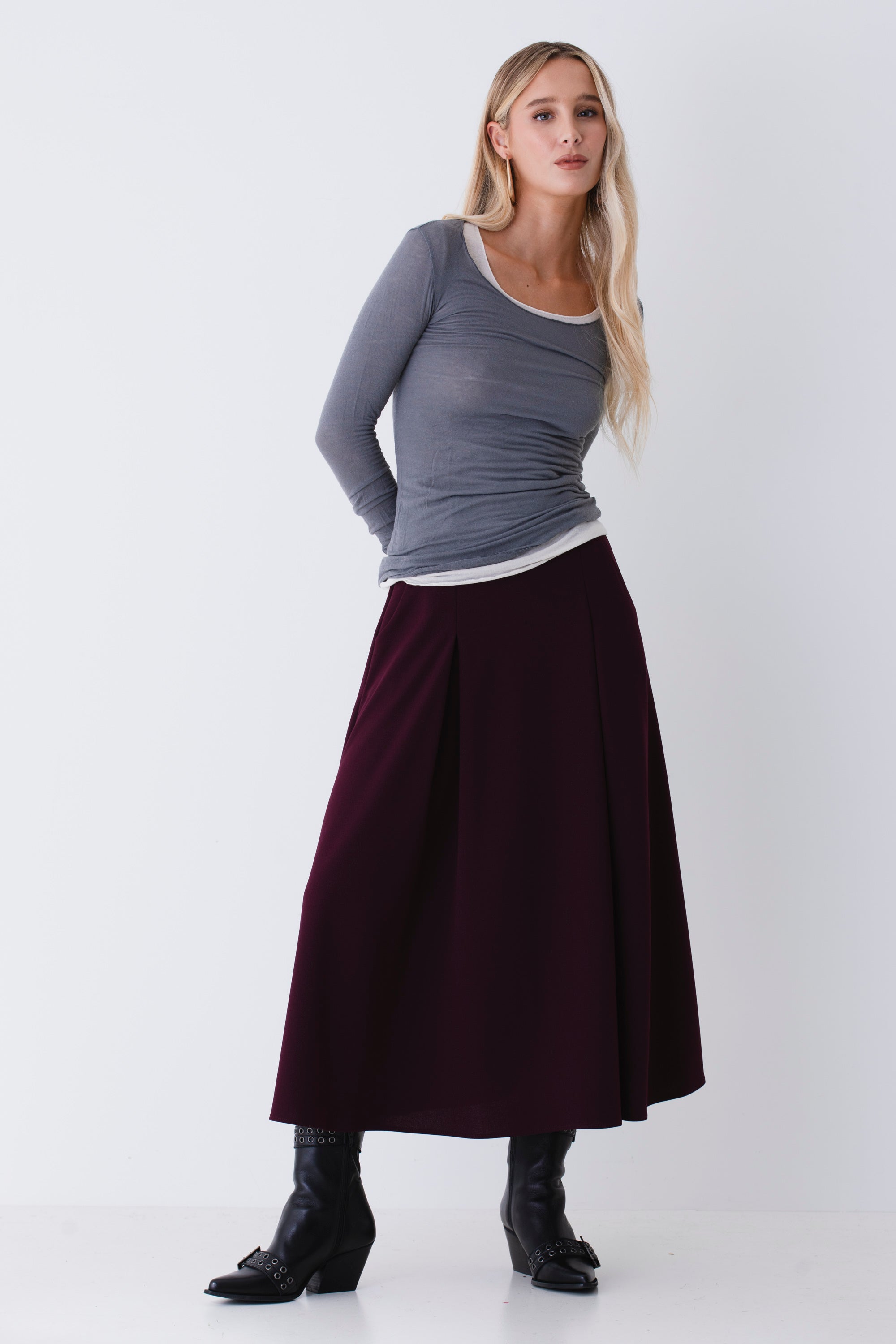 Gonna a ruota in scuba crepe - FW26
