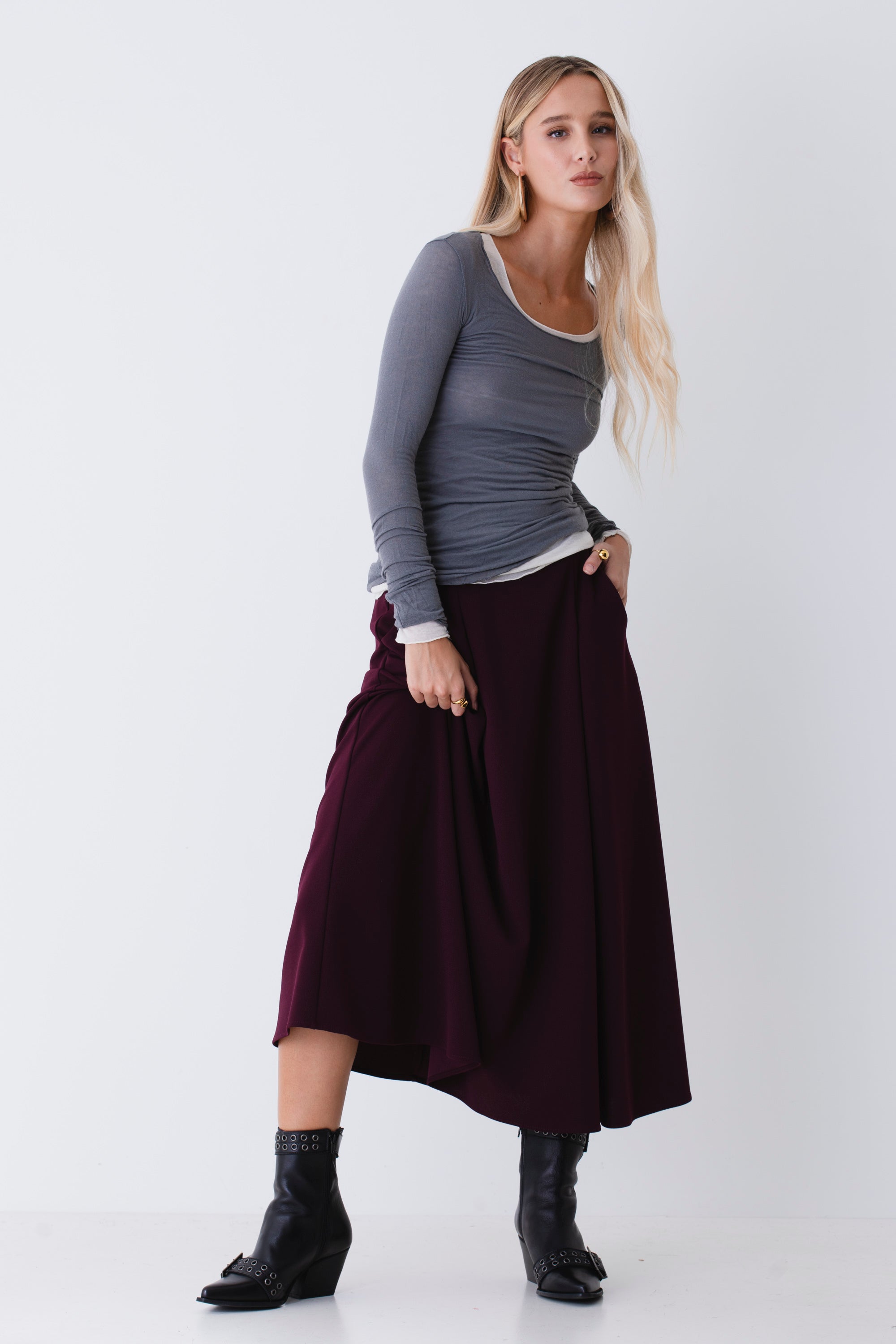 Gonna a ruota in scuba crepe - FW26