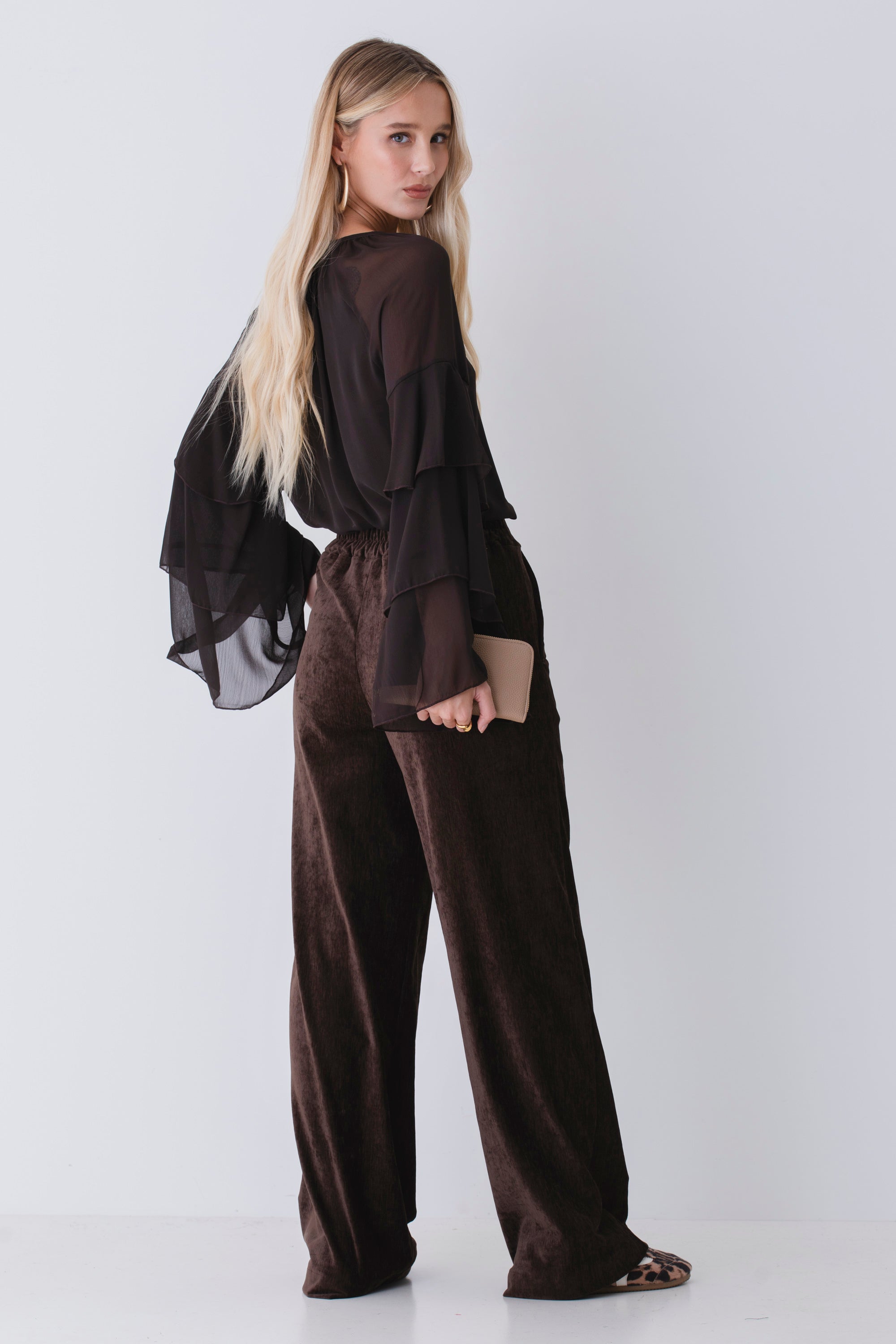 Blusa con balze in georgette - FW26
