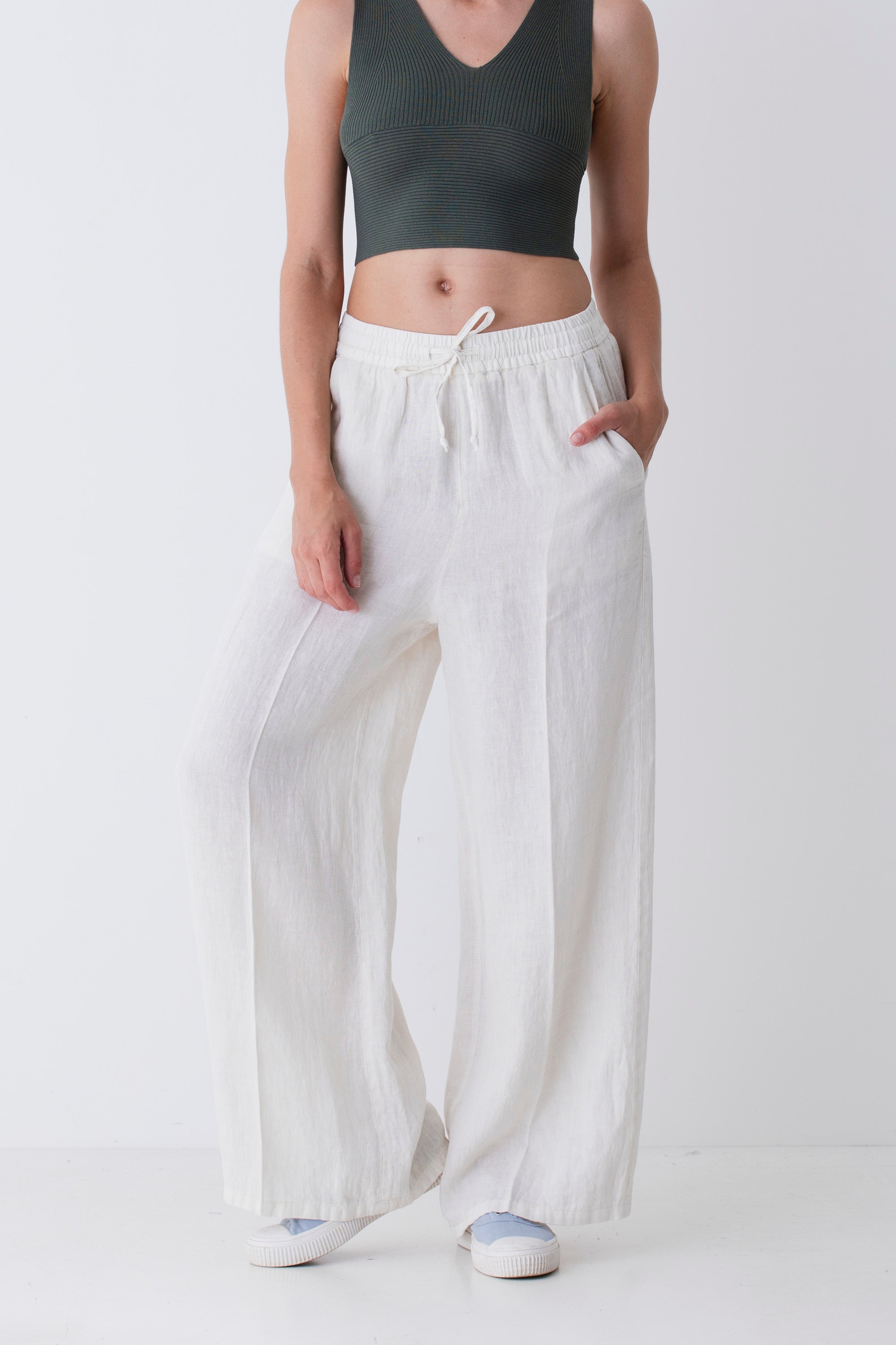 Pantalone palazzo in puro lino - PE25