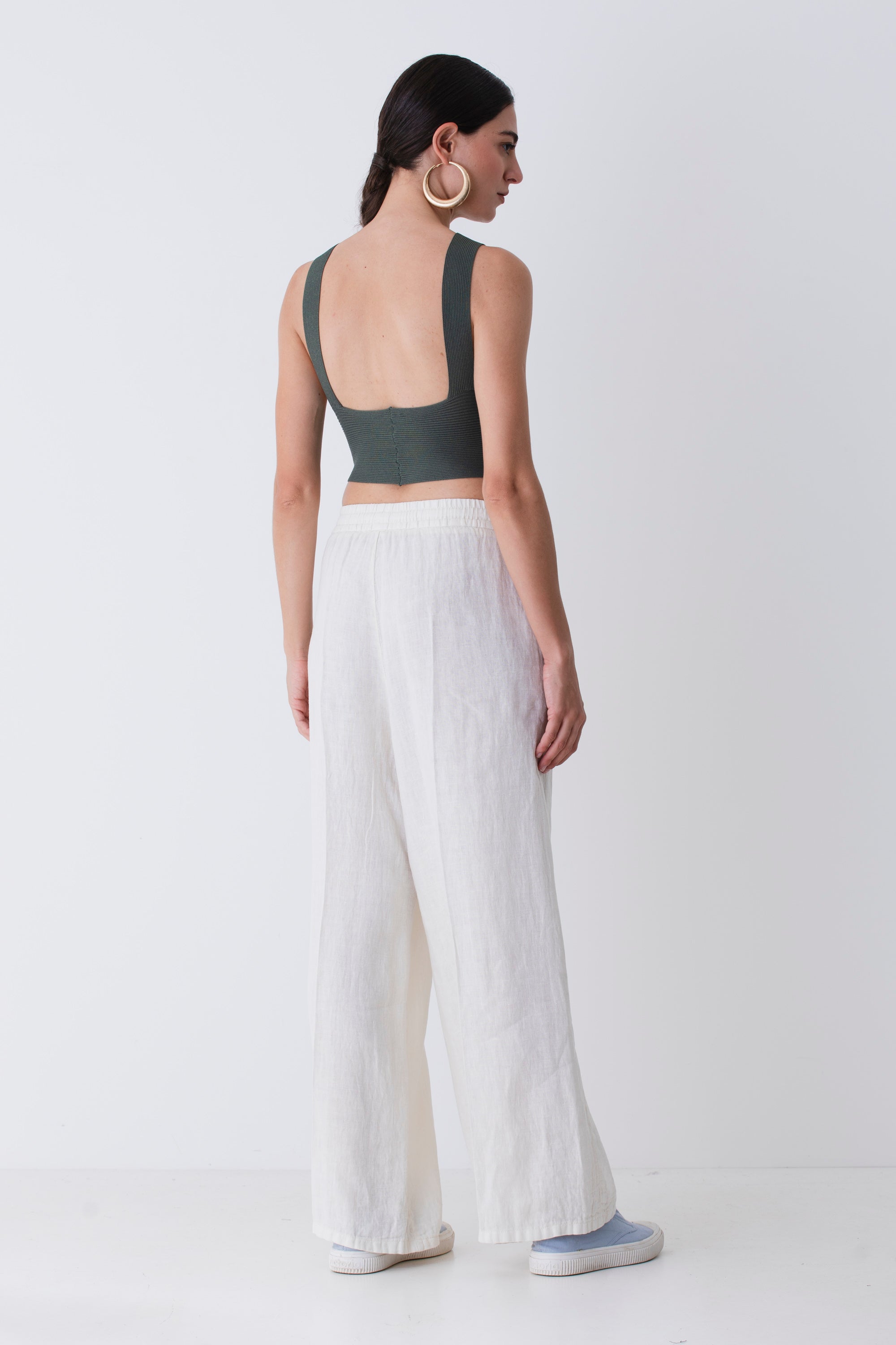 Pantalone palazzo in puro lino - PE25