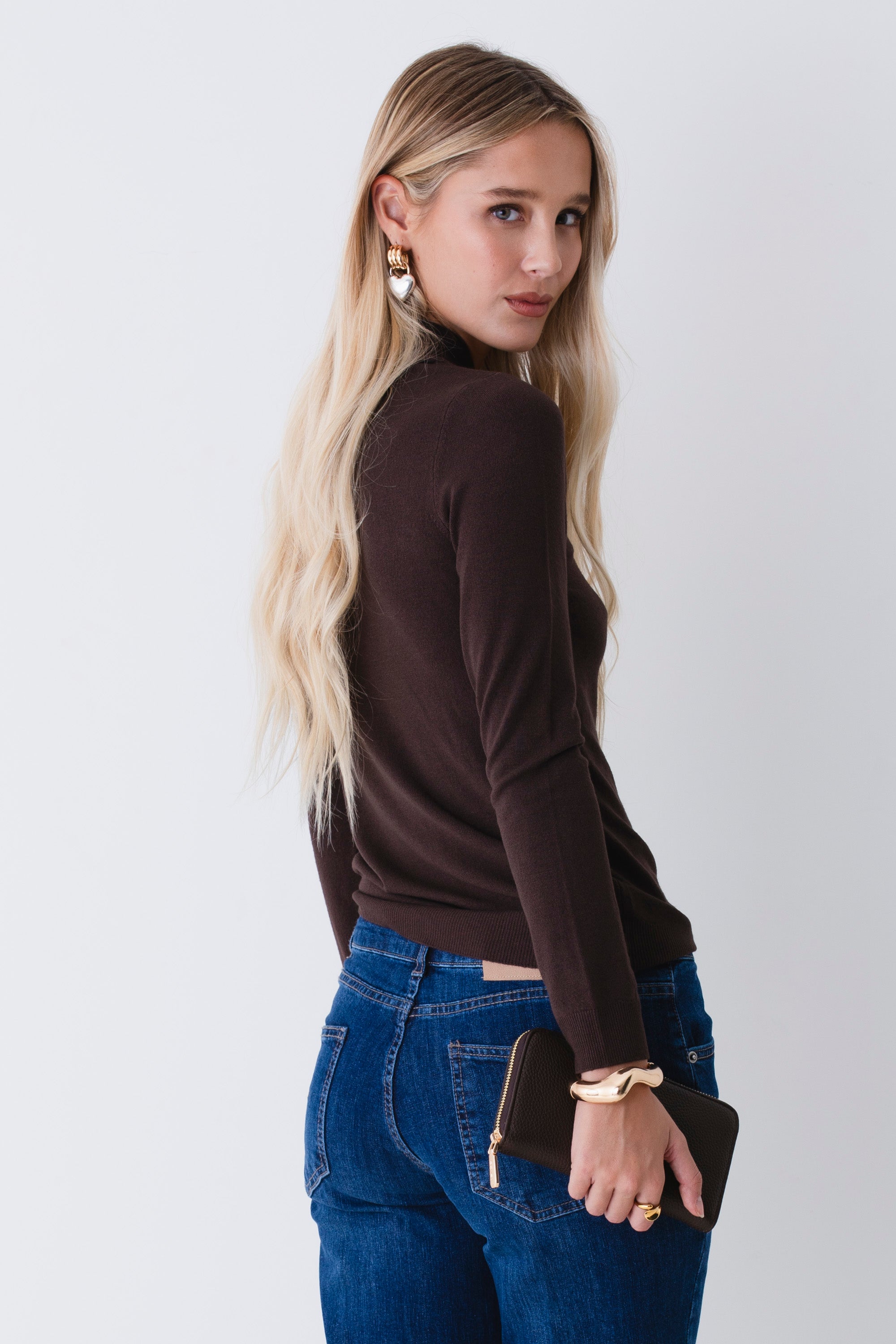 Maglia in viscosa collo incrociato - FW26