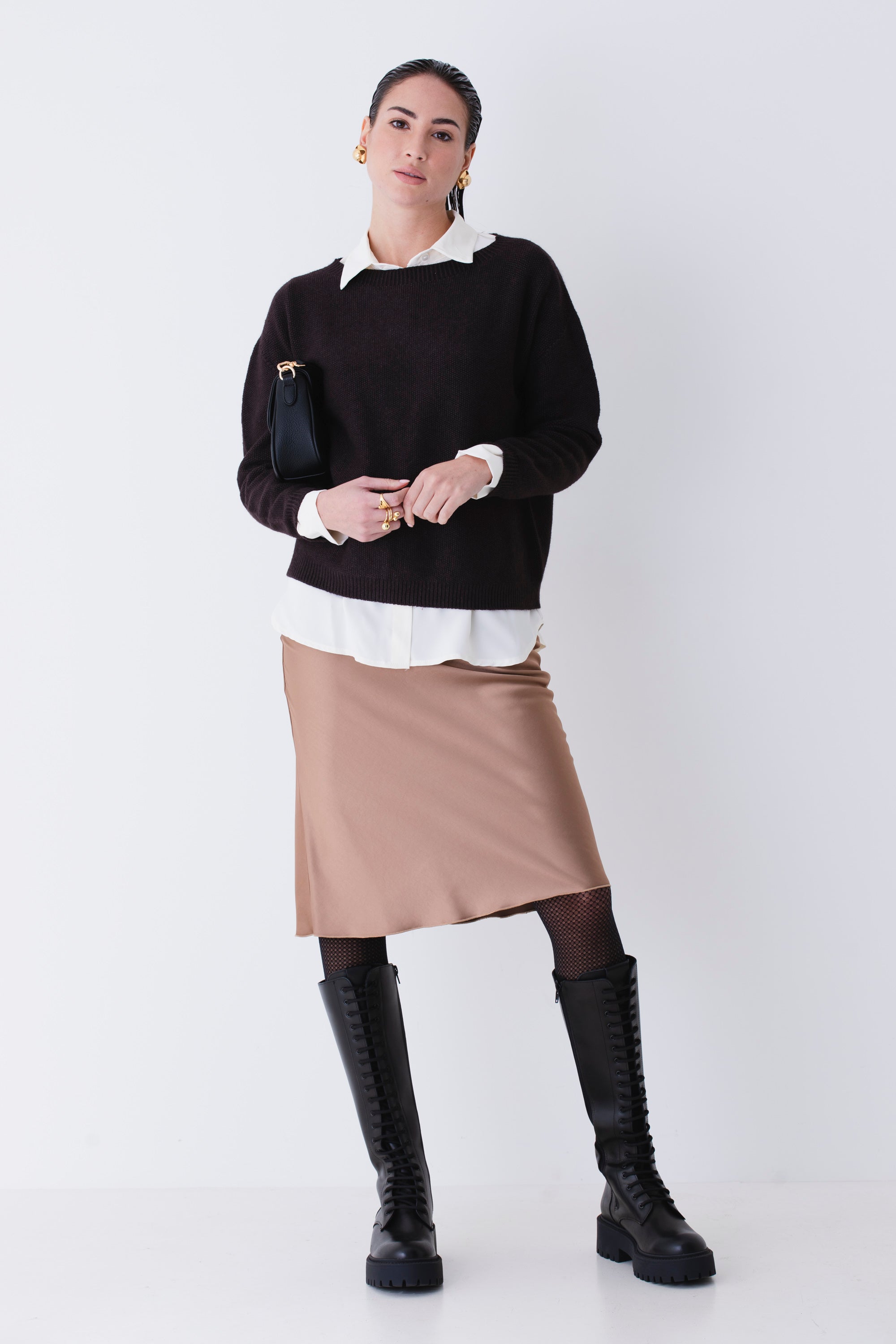 Pullover con lavorazione a nido d'ape - FW25