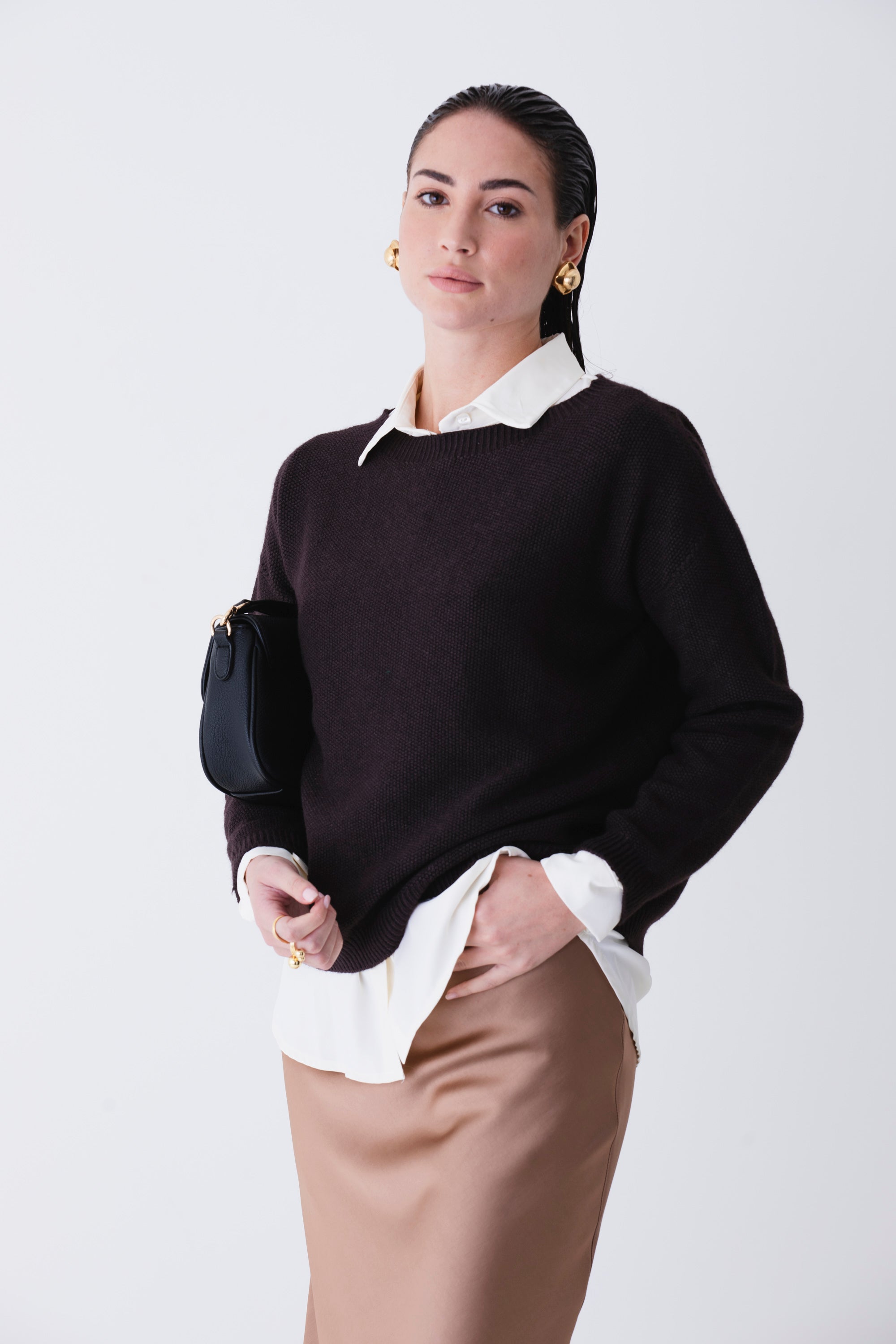 Pullover con lavorazione a nido d'ape - FW25