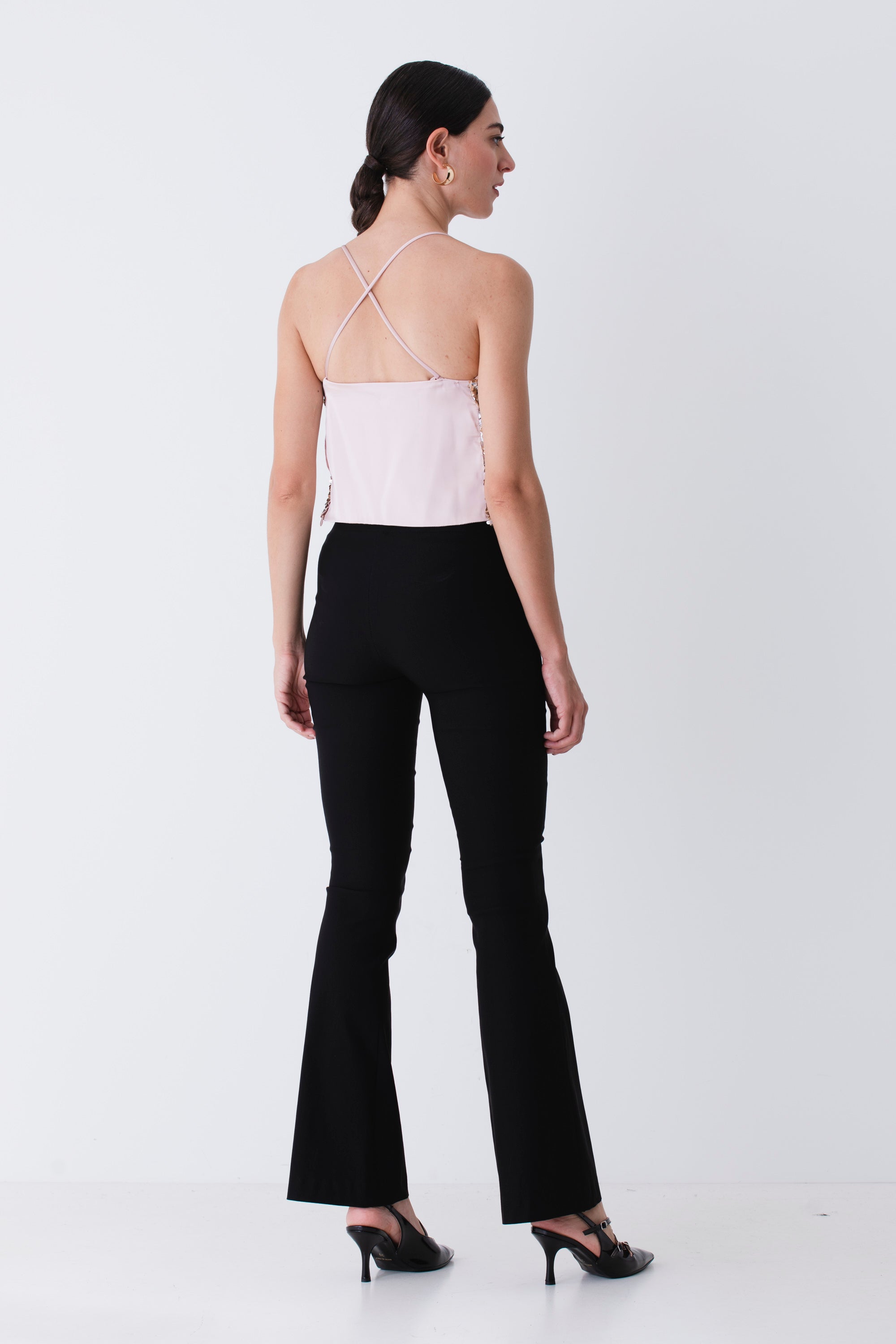 Pantaloni svasati in bengalina stretch - FW26