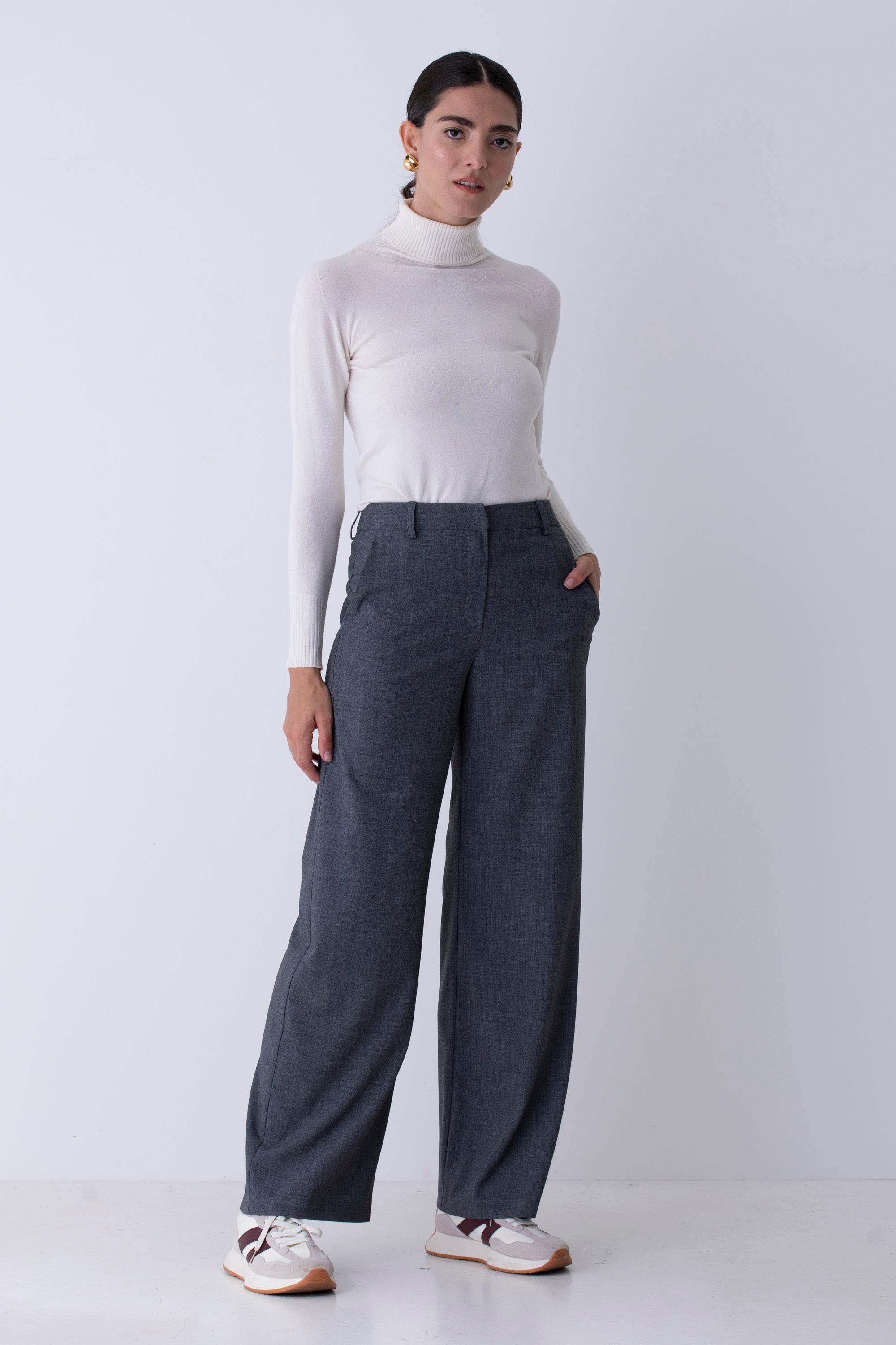 Pantalone palazzo in grisaglia - FW26