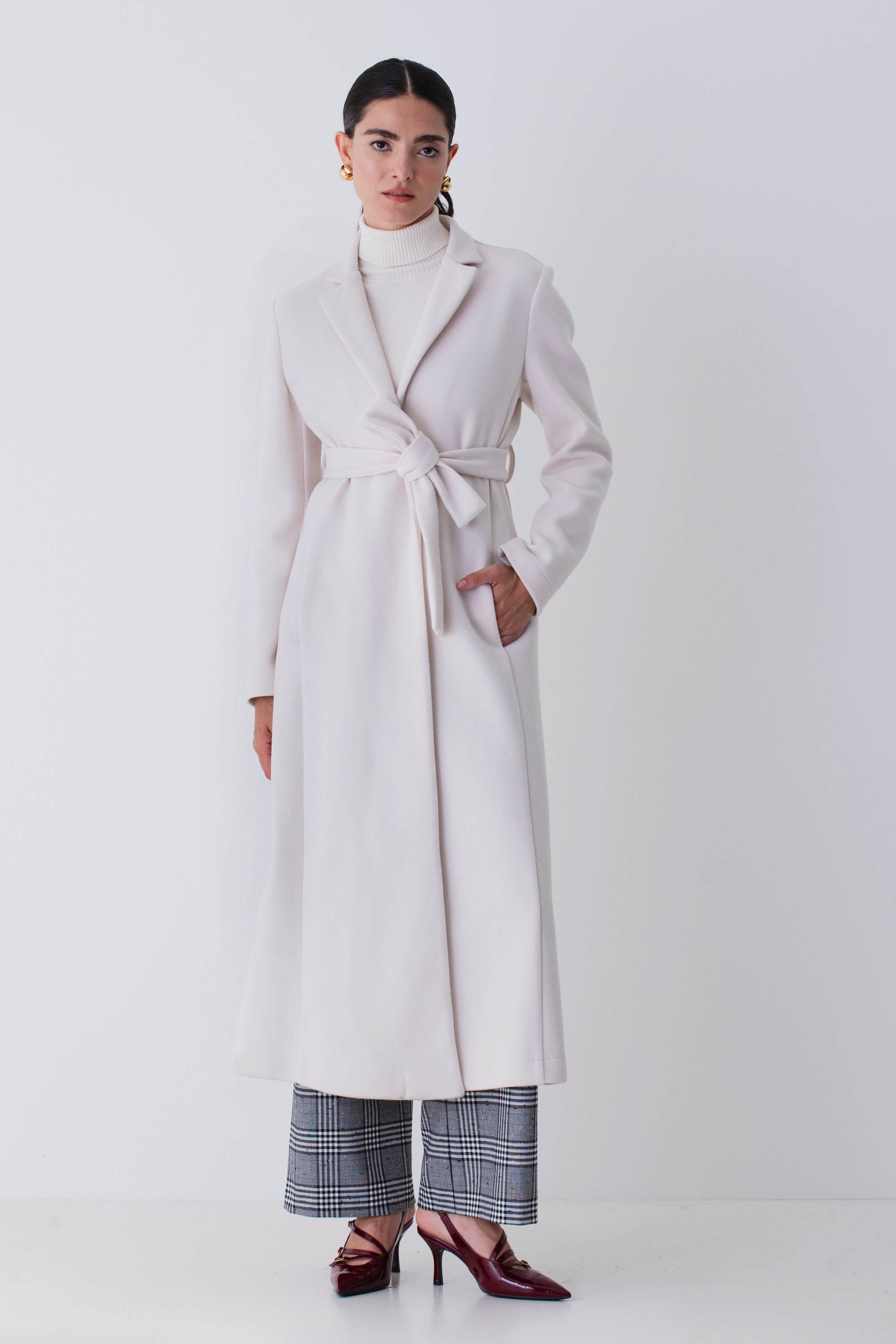Cappotto lungo con cintura - FW26