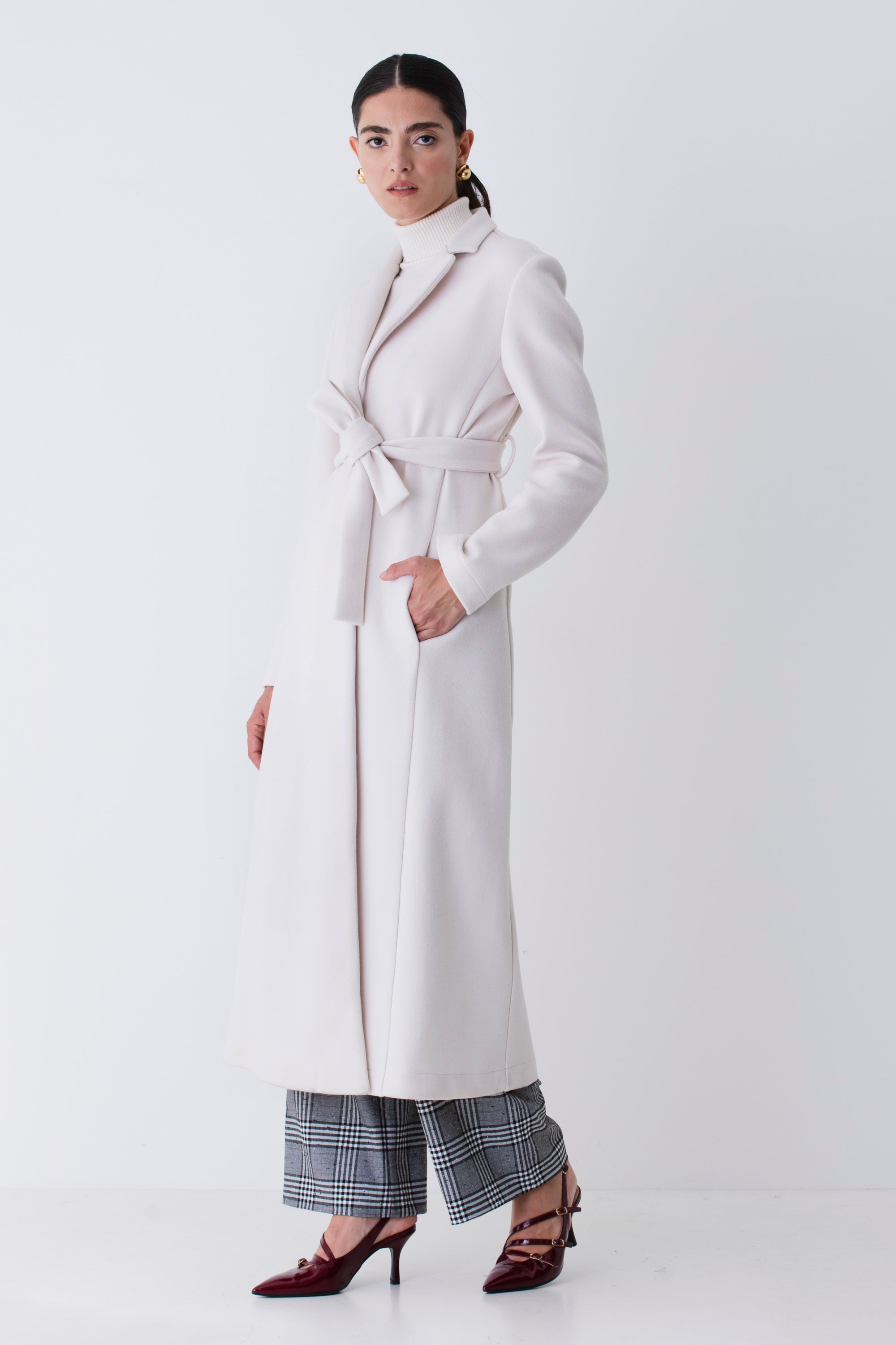 Cappotto lungo con cintura - FW26