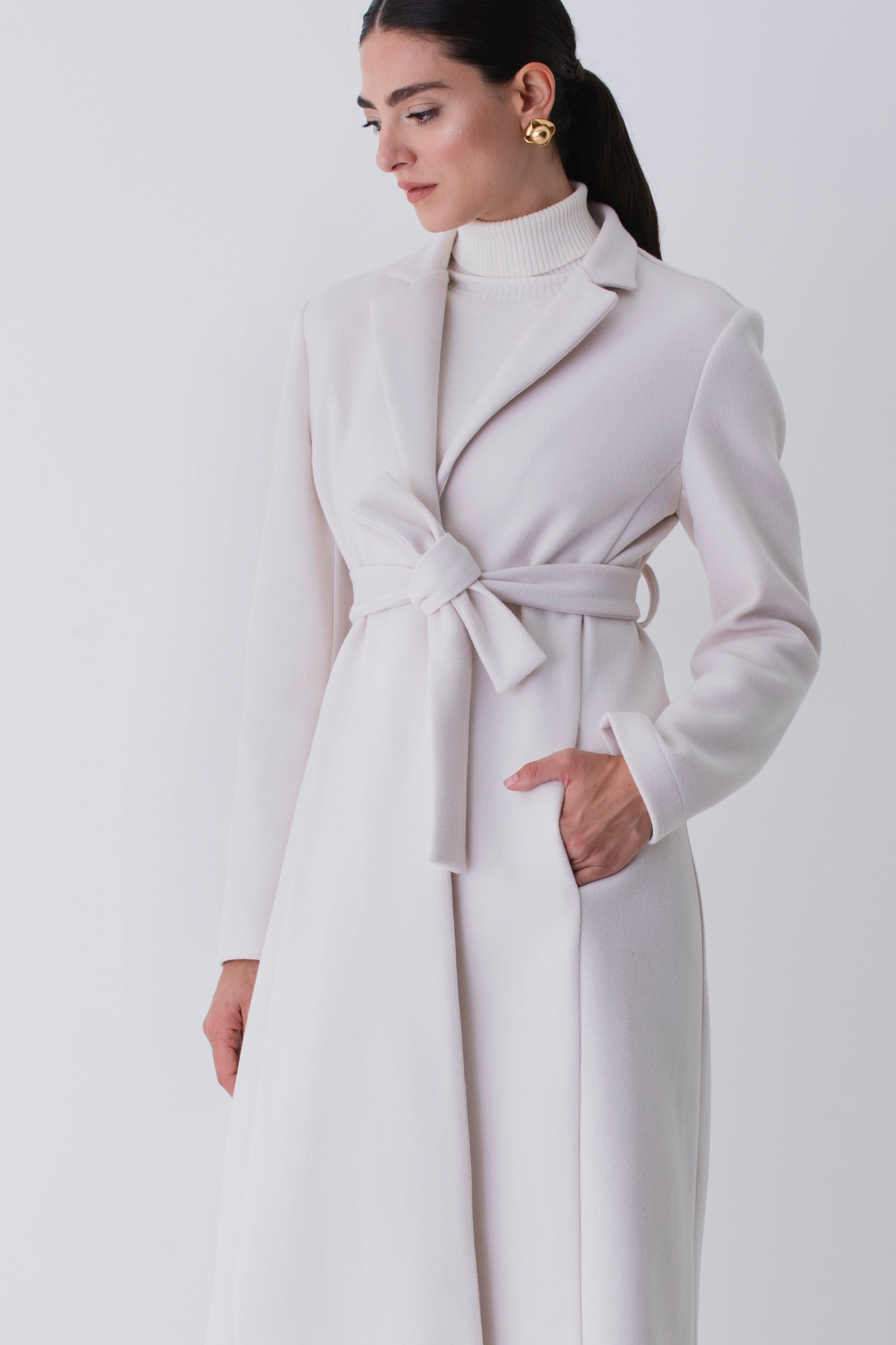 Cappotto lungo con cintura - FW26