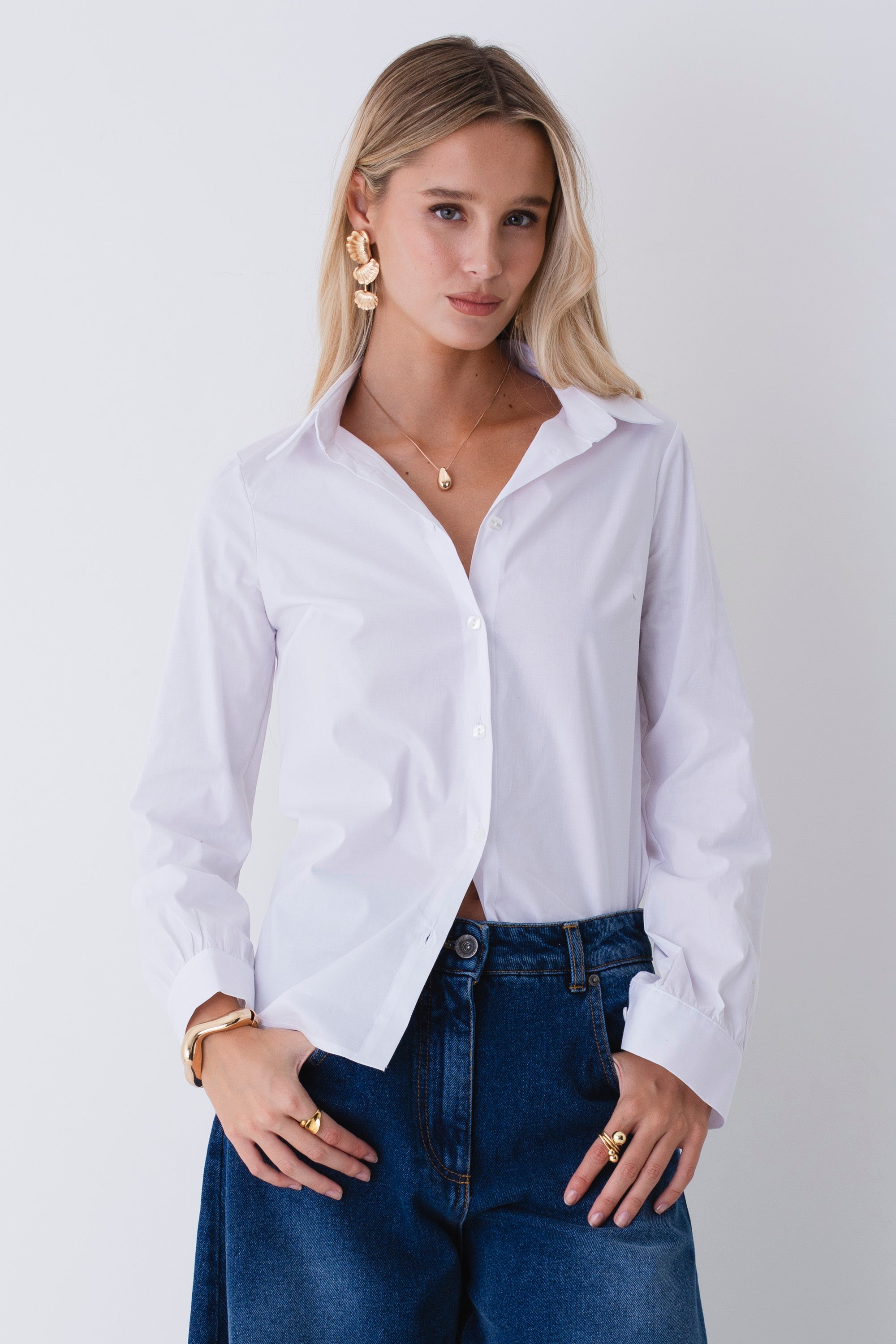 Camicia in cotone elasticizzato - FW26