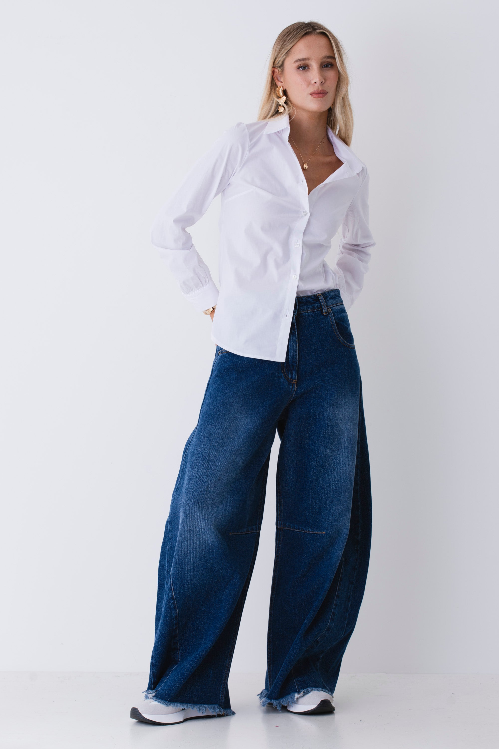 Camicia in cotone elasticizzato - FW26