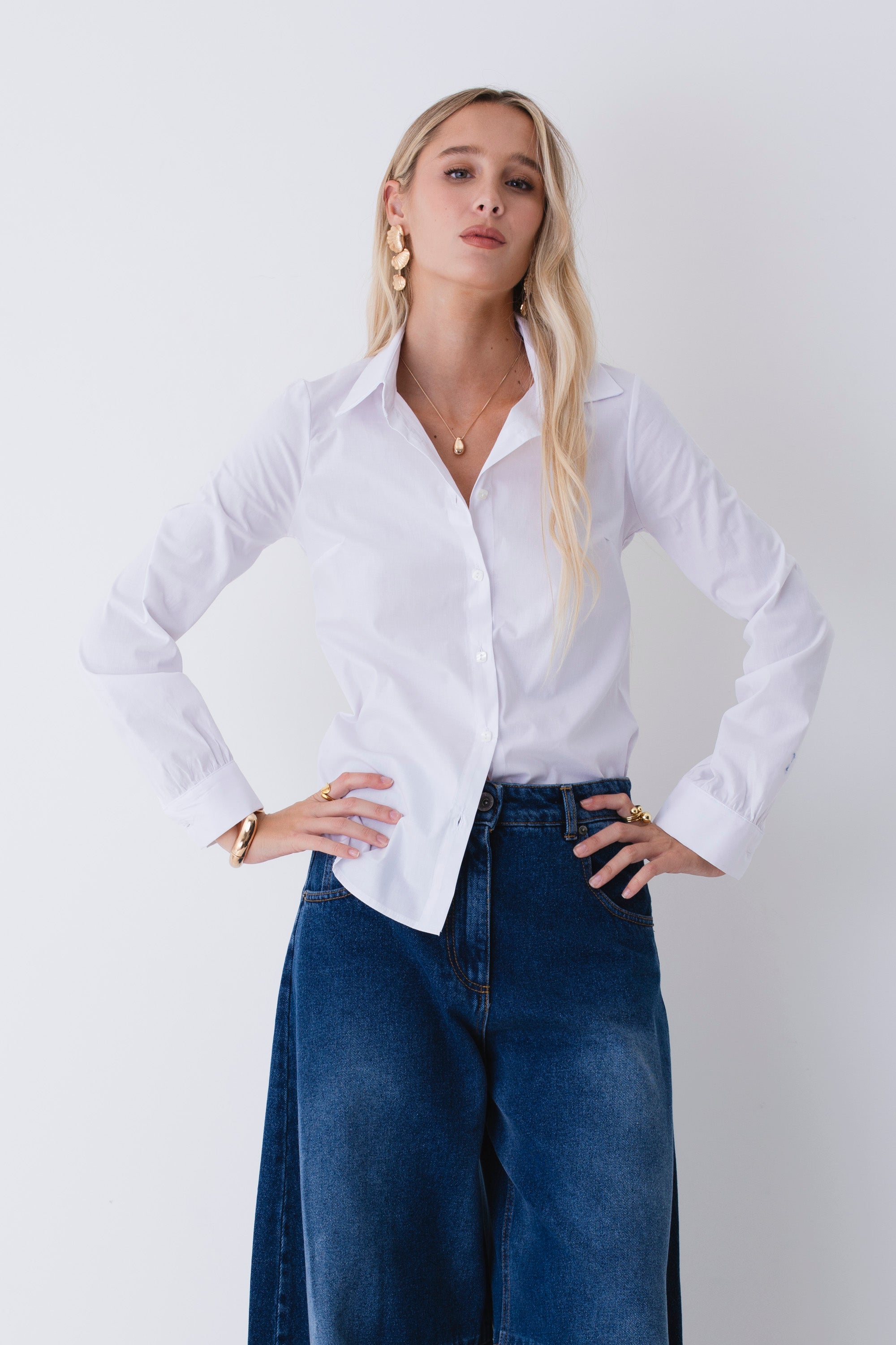 Camicia in cotone elasticizzato - FW26