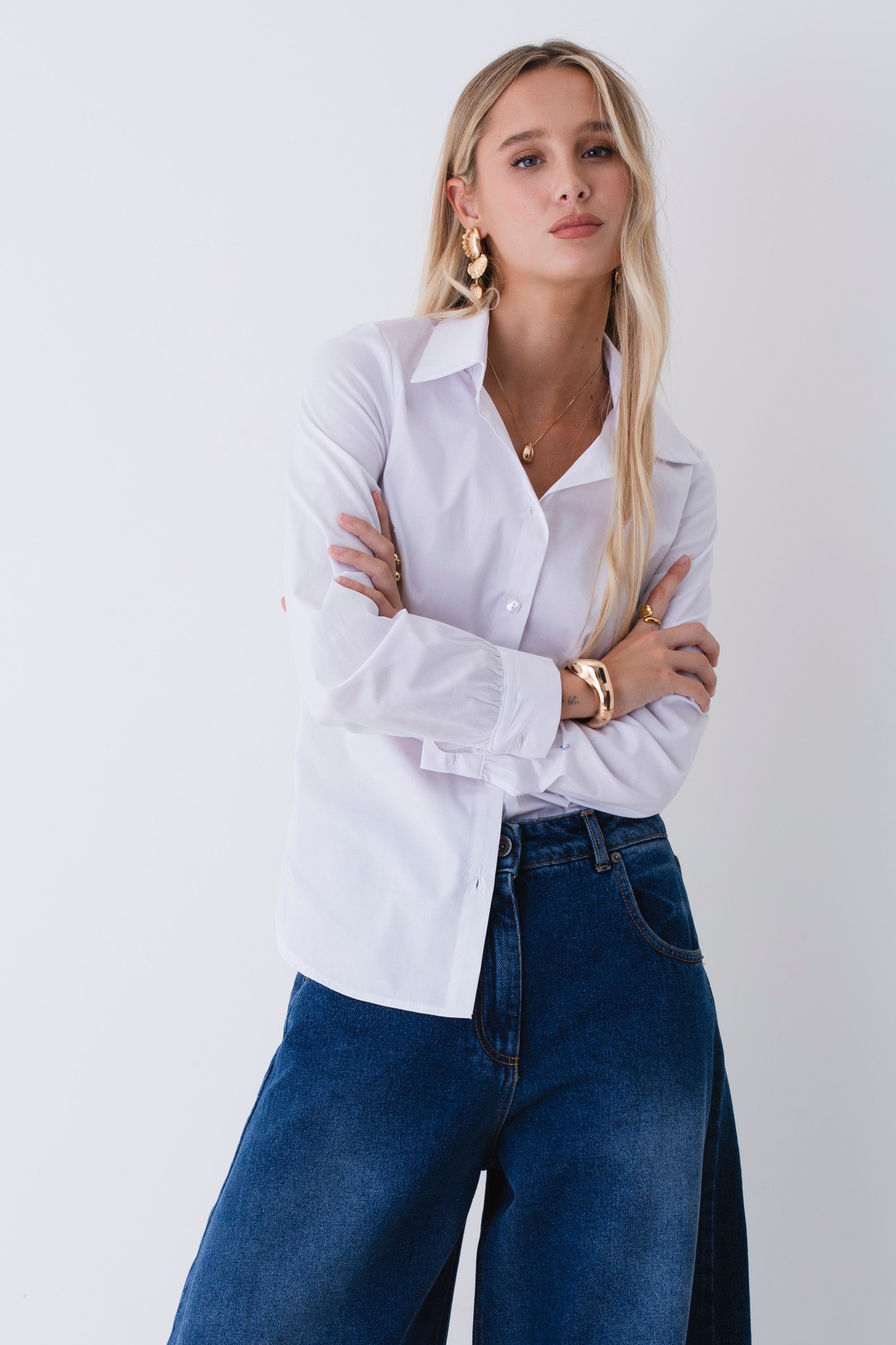 Camicia in cotone elasticizzato - FW26