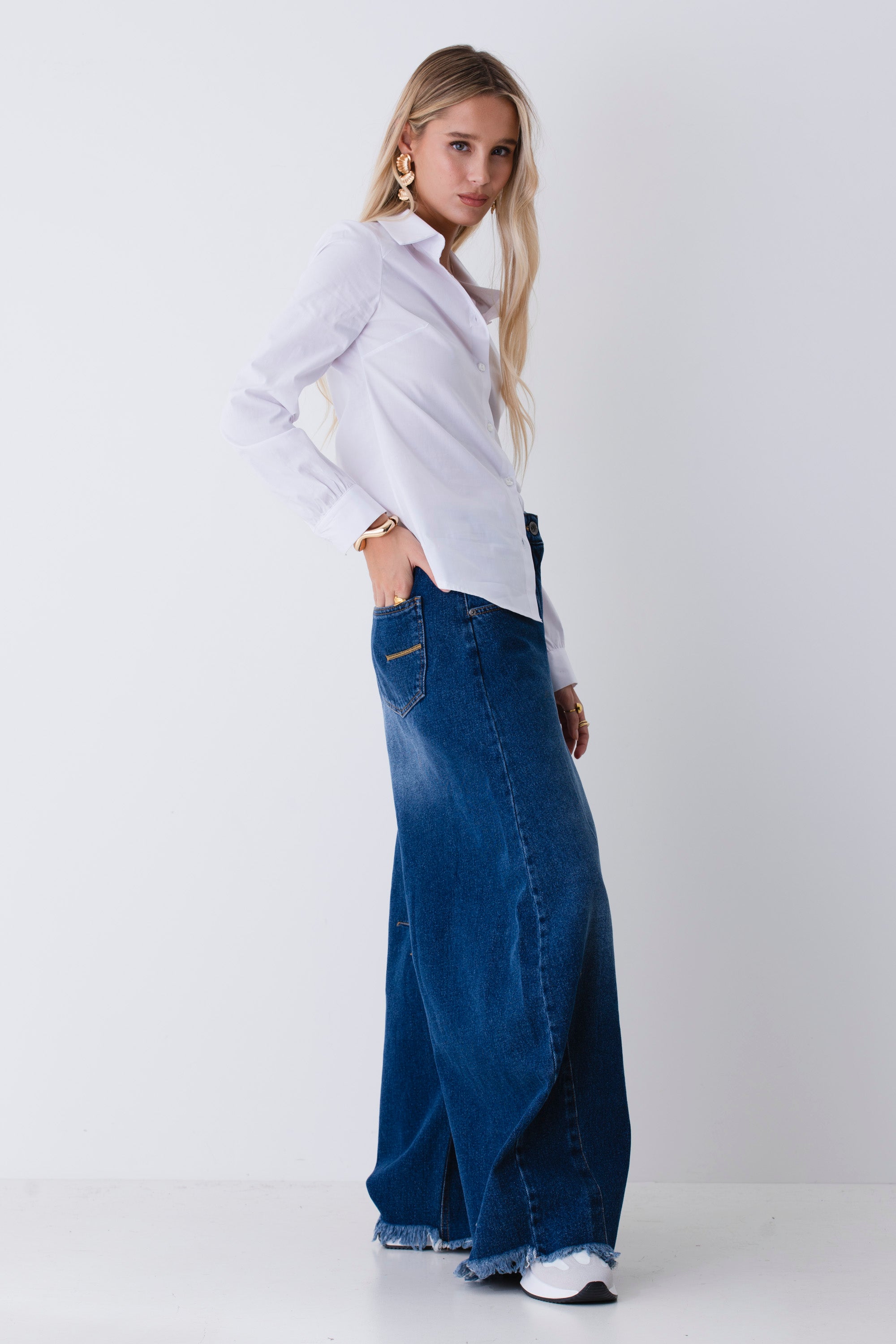 Camicia in cotone elasticizzato - FW26