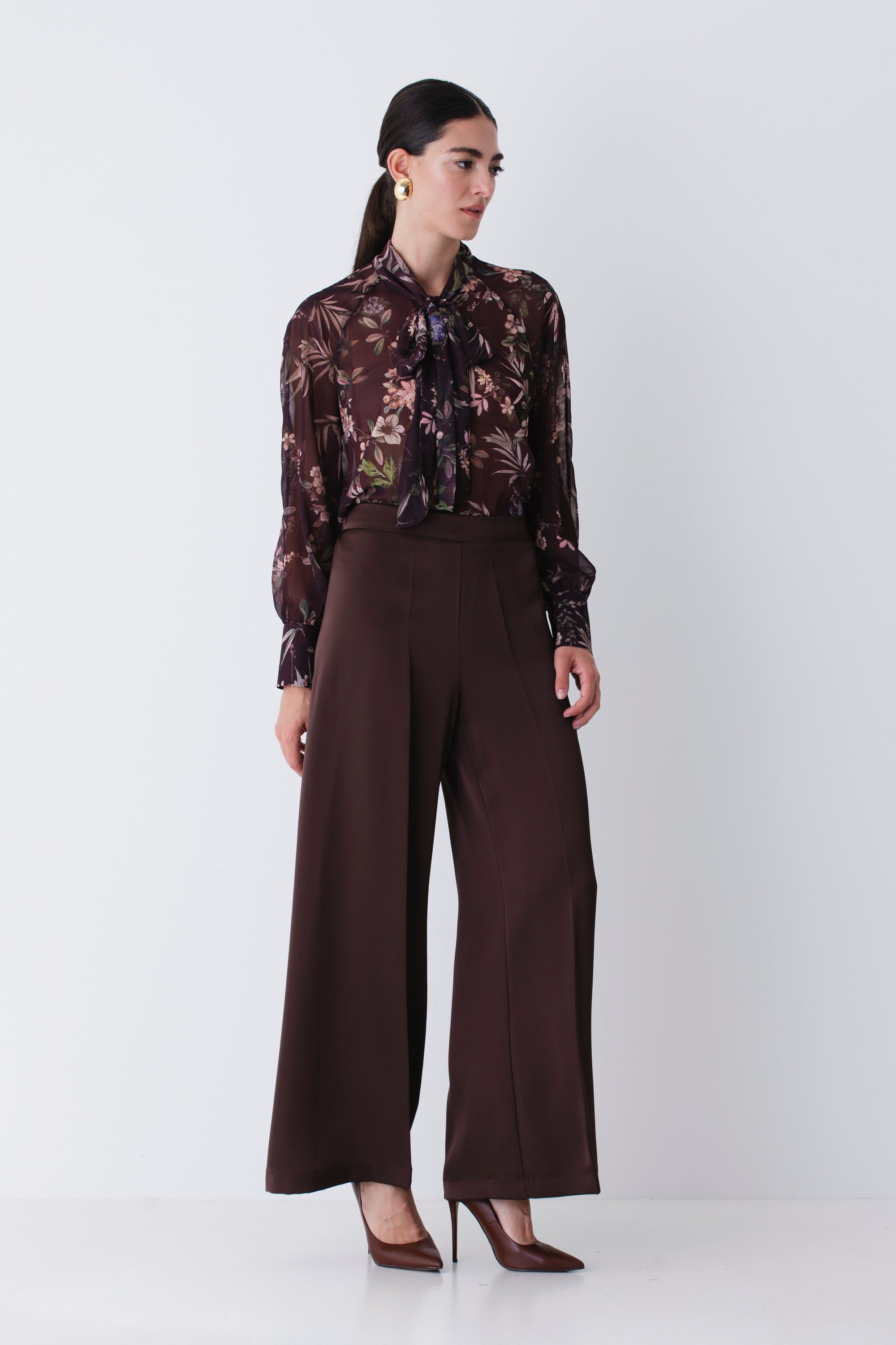 Camicia in georgette fantasia floreale - FW26