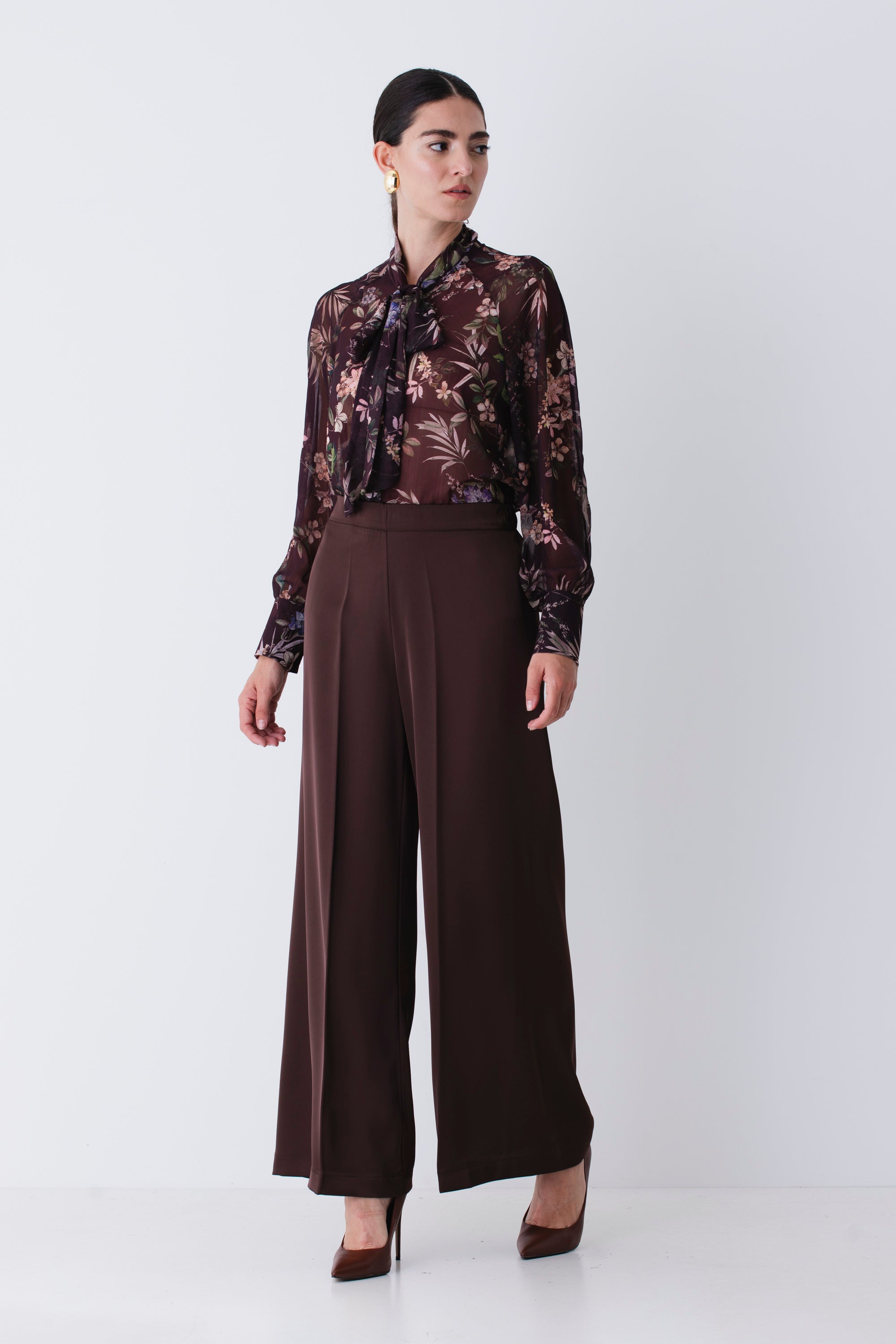 Camicia in georgette fantasia floreale - FW26