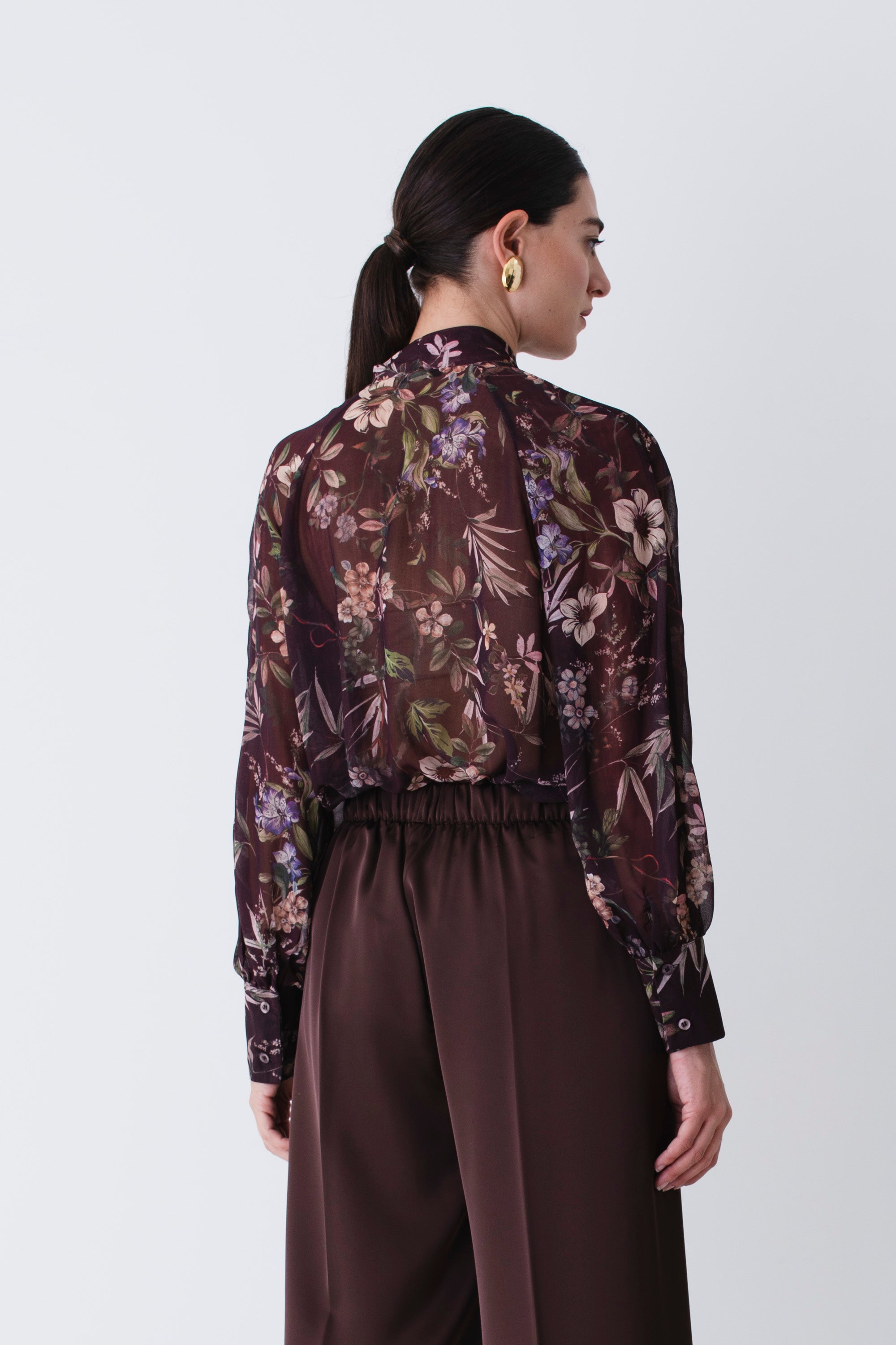 Camicia in georgette fantasia floreale - FW26