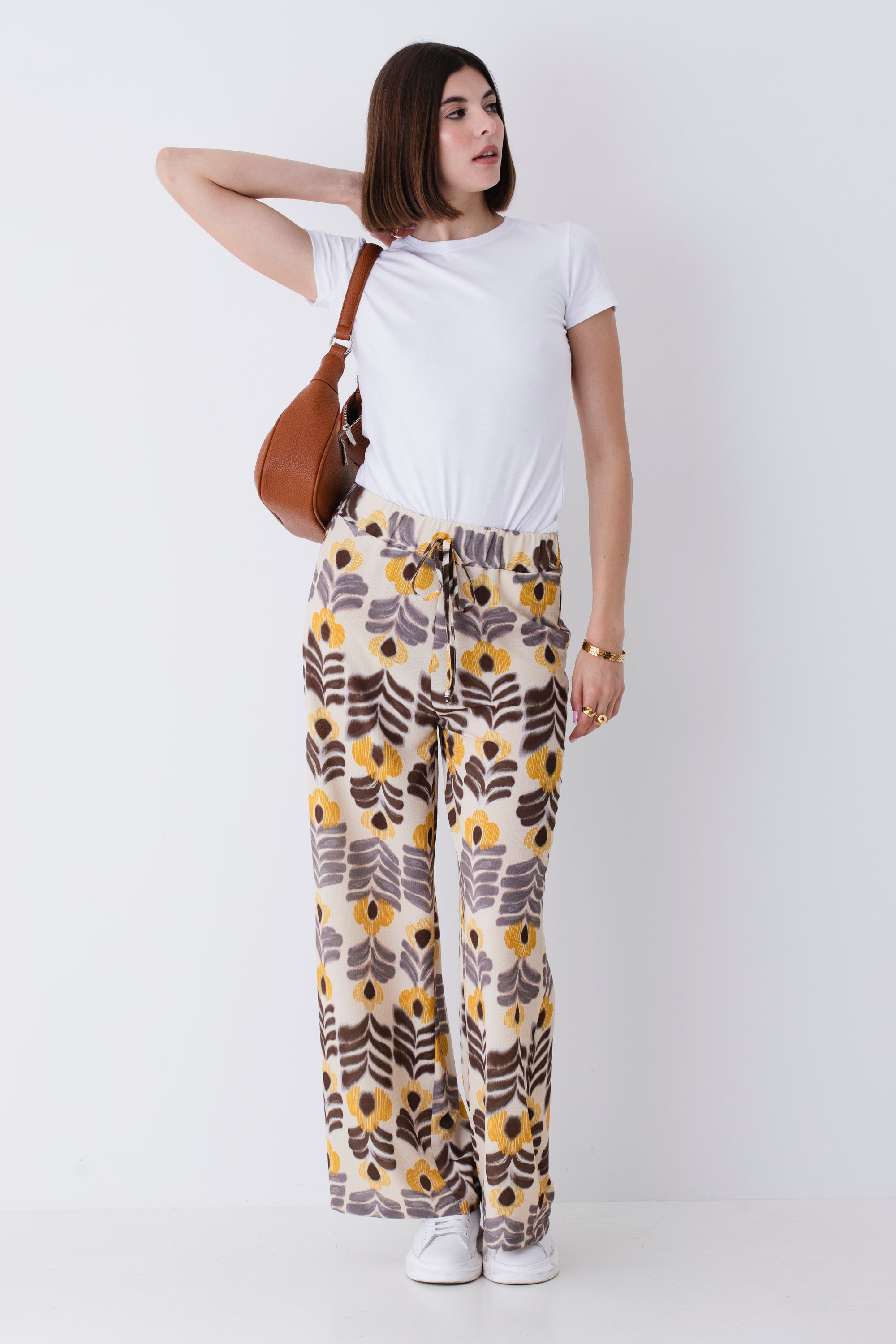 Pantalone palazzo fantasia etnica - PE25