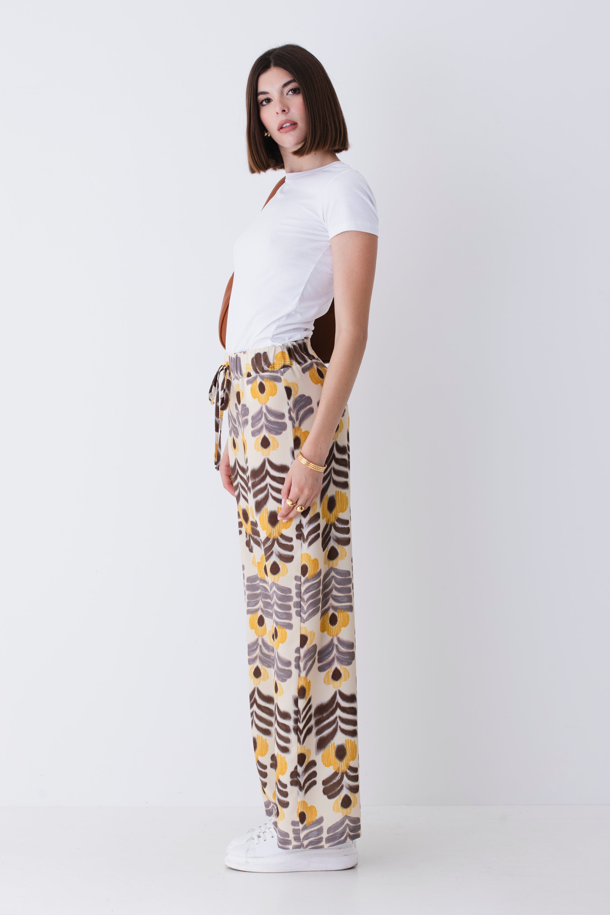 Pantalone palazzo fantasia etnica - PE25
