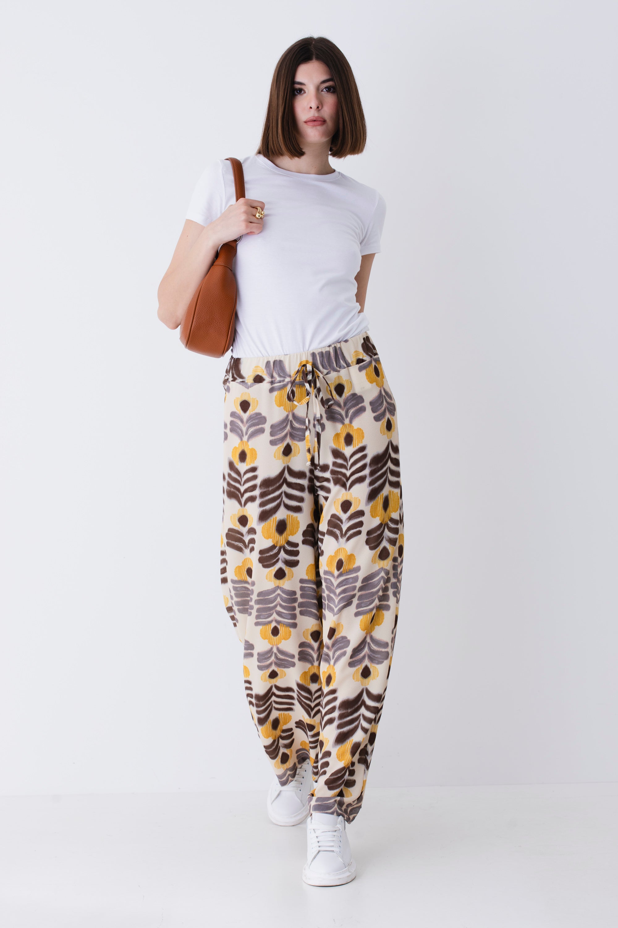 Pantalone palazzo fantasia etnica - PE25