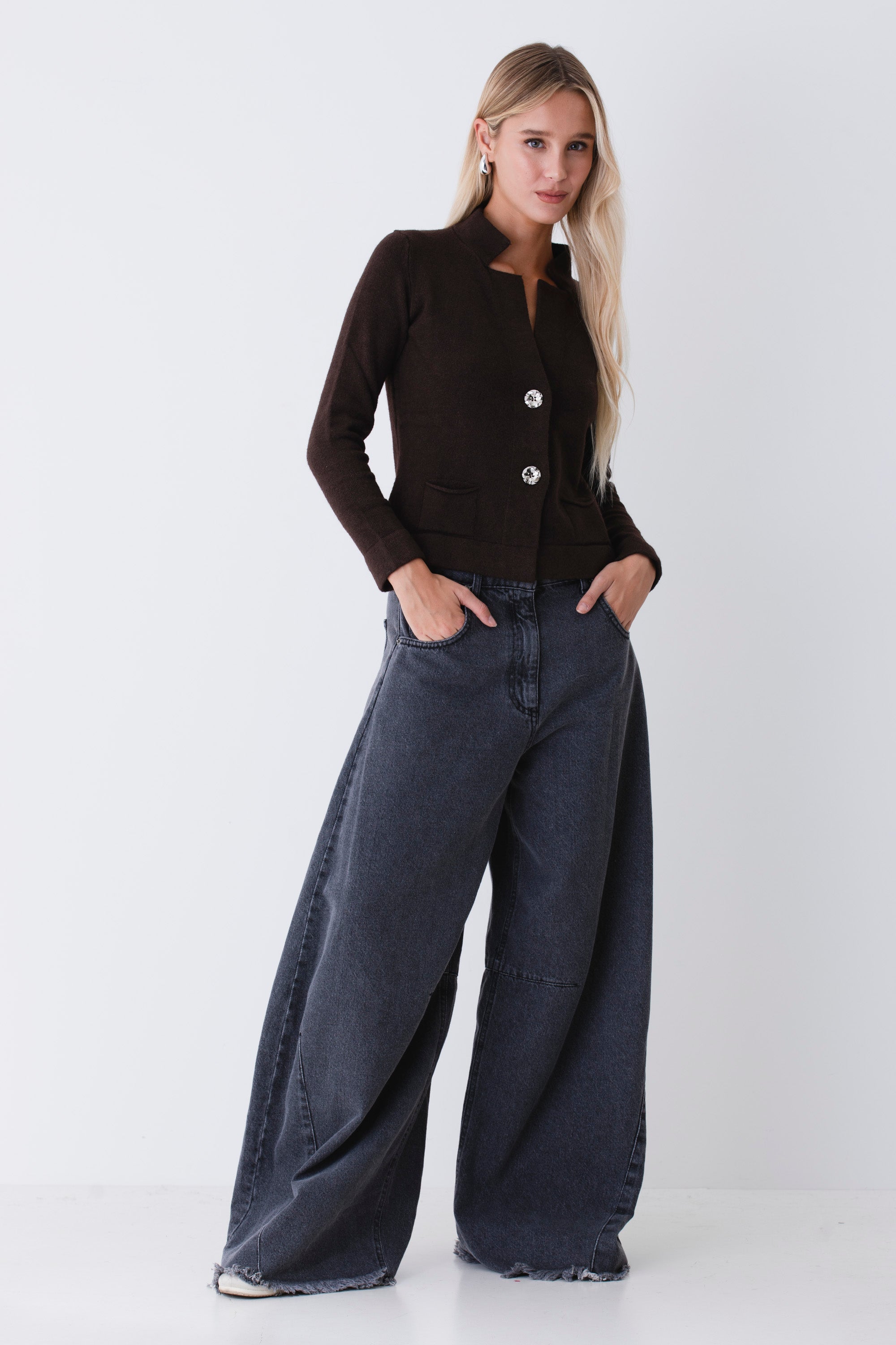 Giacca in maglia con taschine - FW26