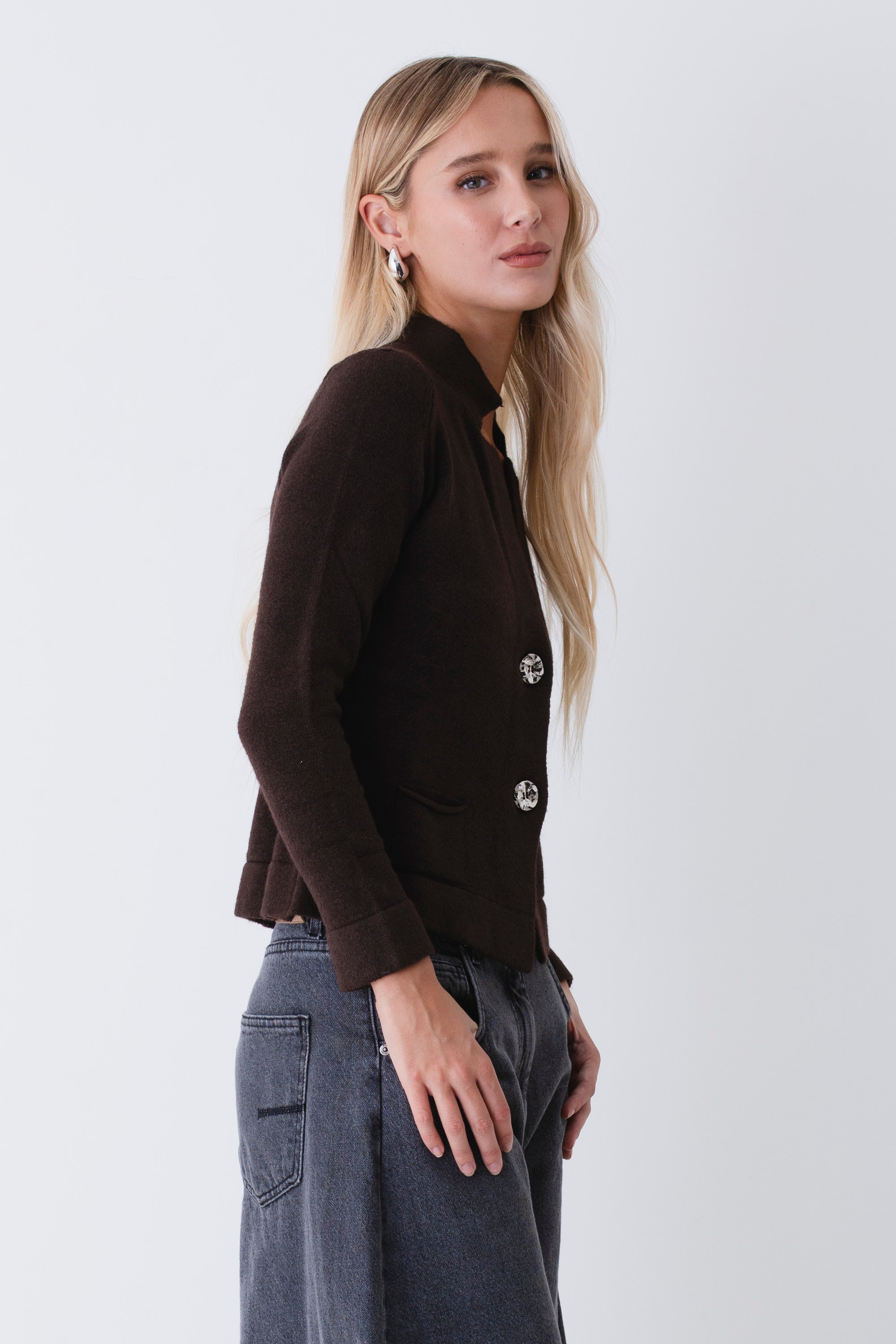 Giacca in maglia con taschine - FW26