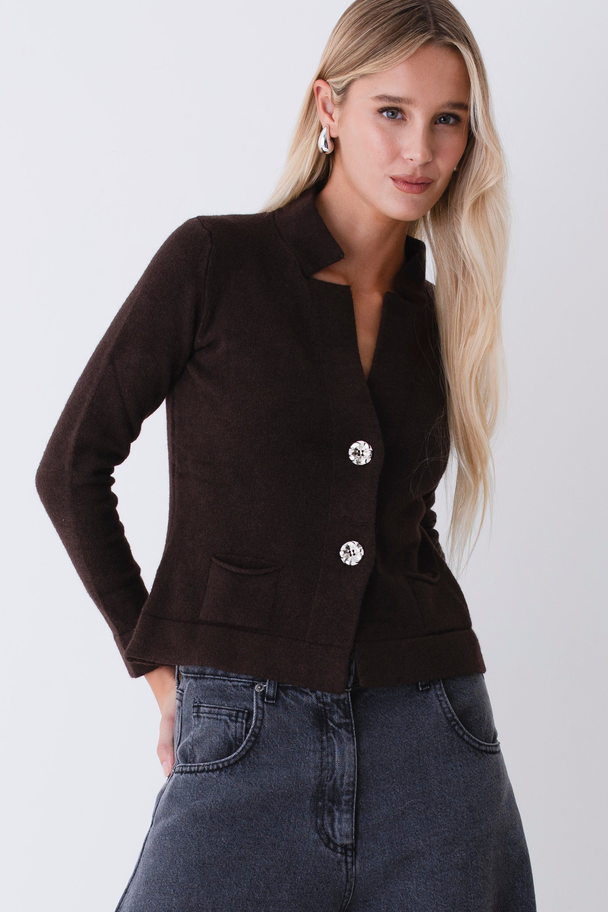 Giacca in maglia con taschine - FW26