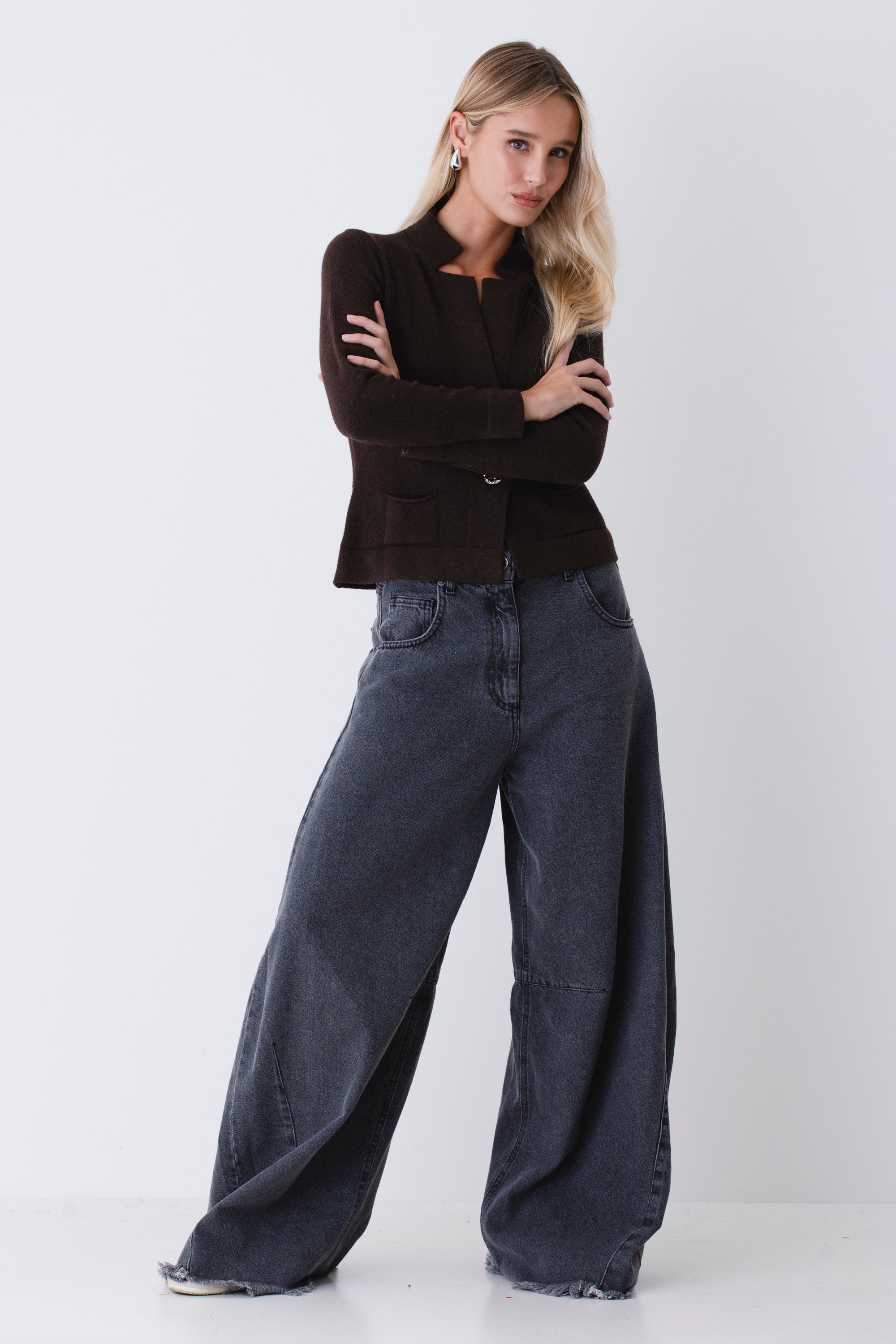 Giacca in maglia con taschine - FW26