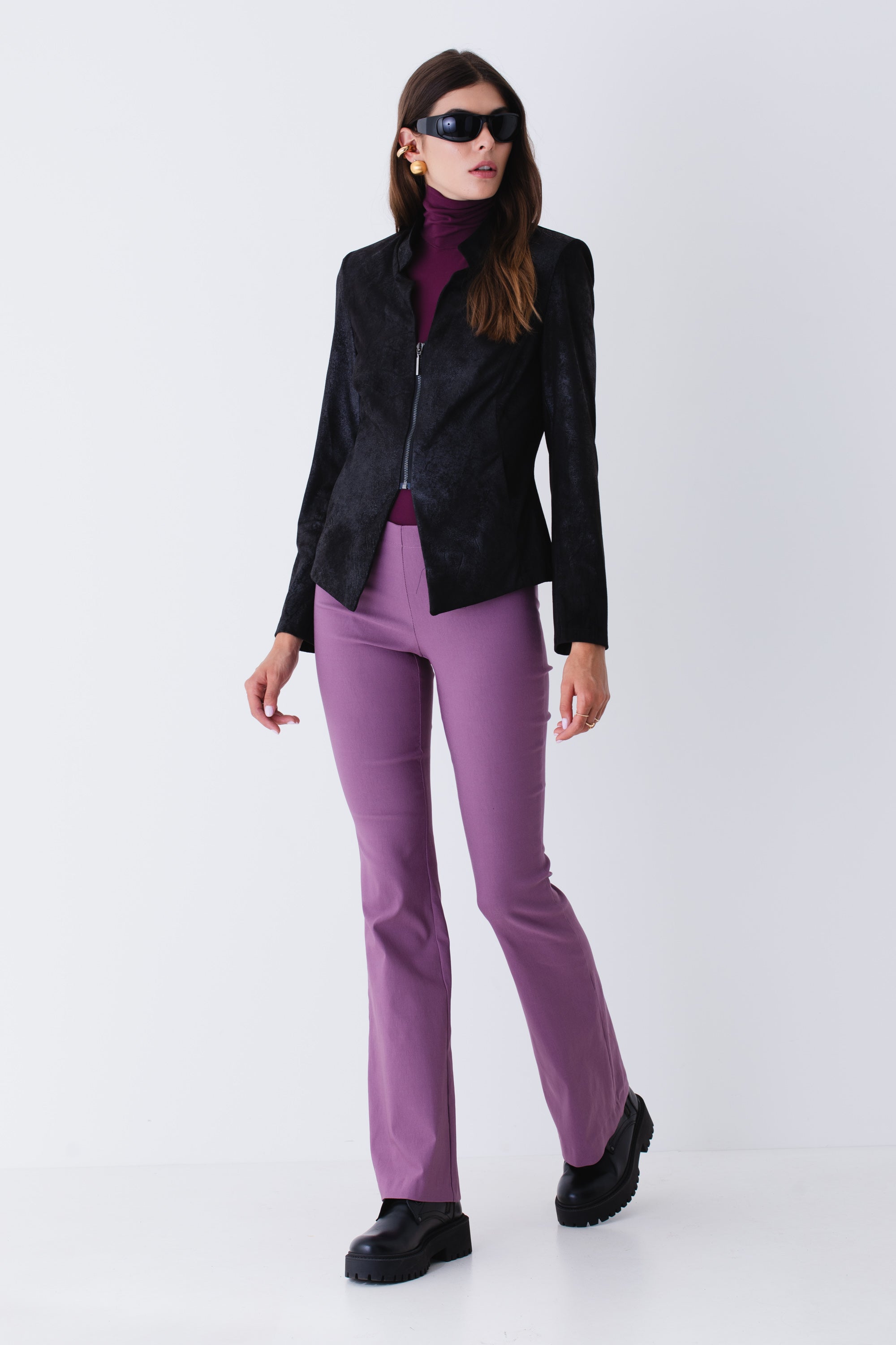 Pantaloni svasati in bengalina stretch - FW25