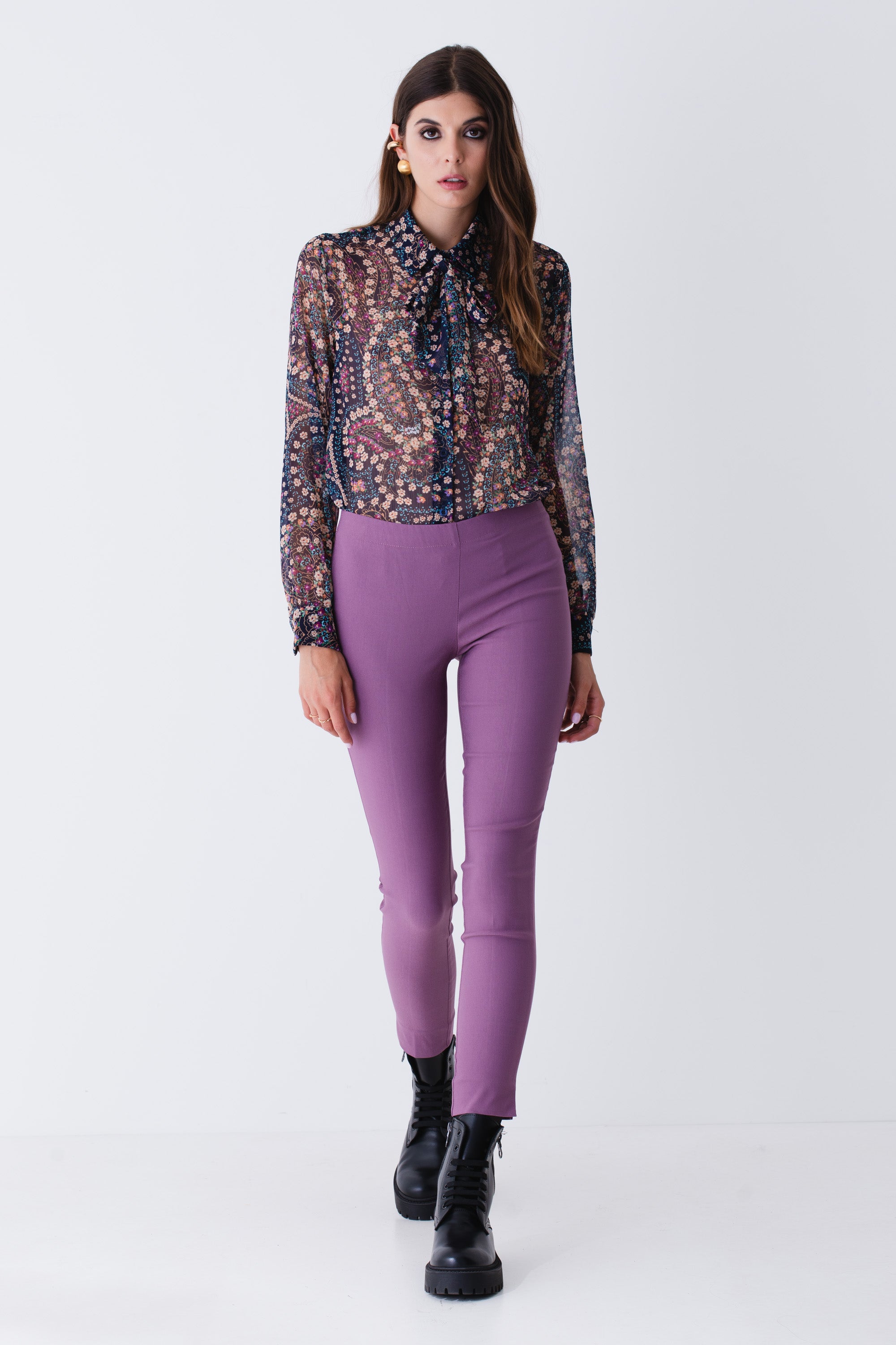 Pantaloni slim in bengalina stretch - FW25
