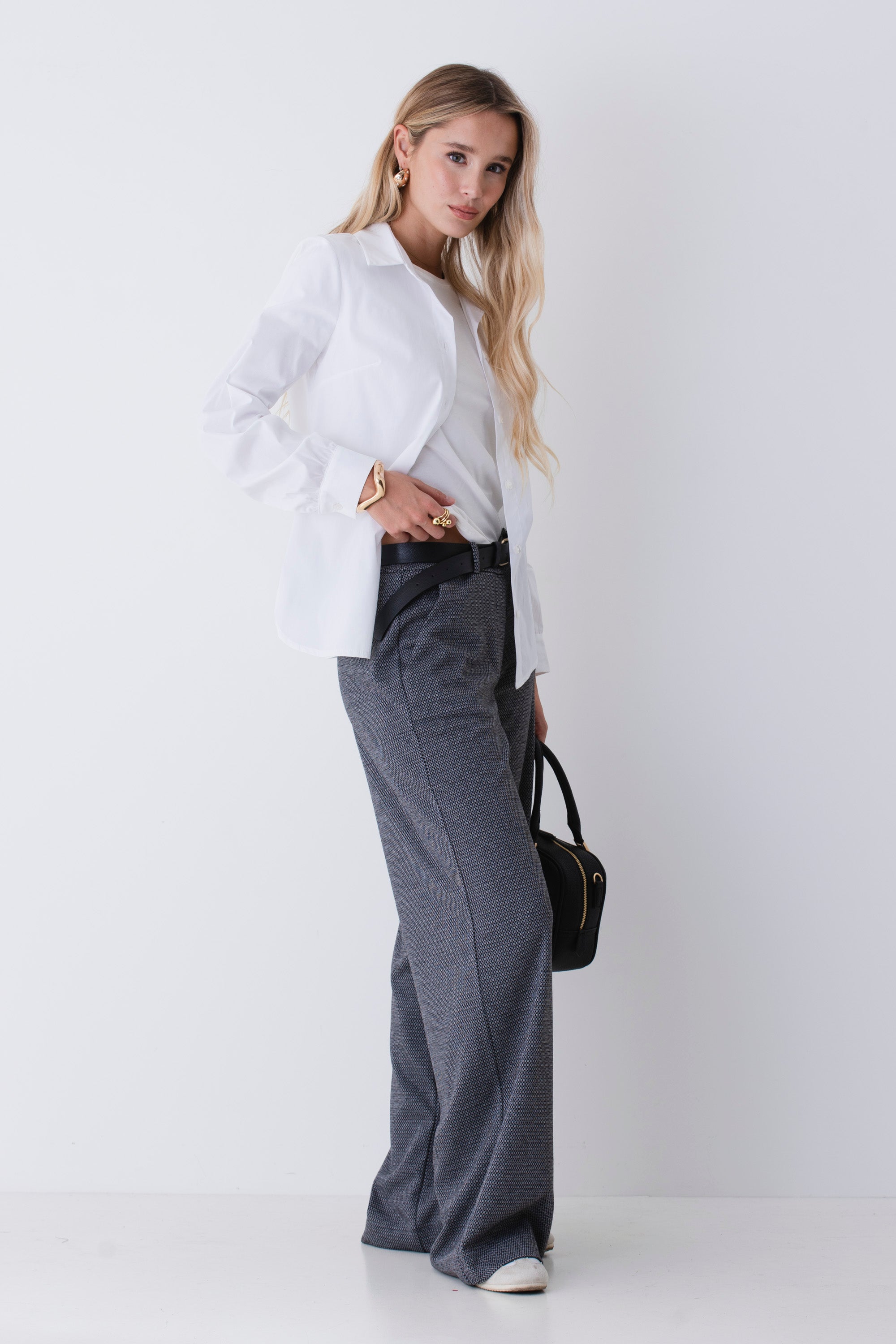 Pantalone palazzo fantasia geometrica - FW26