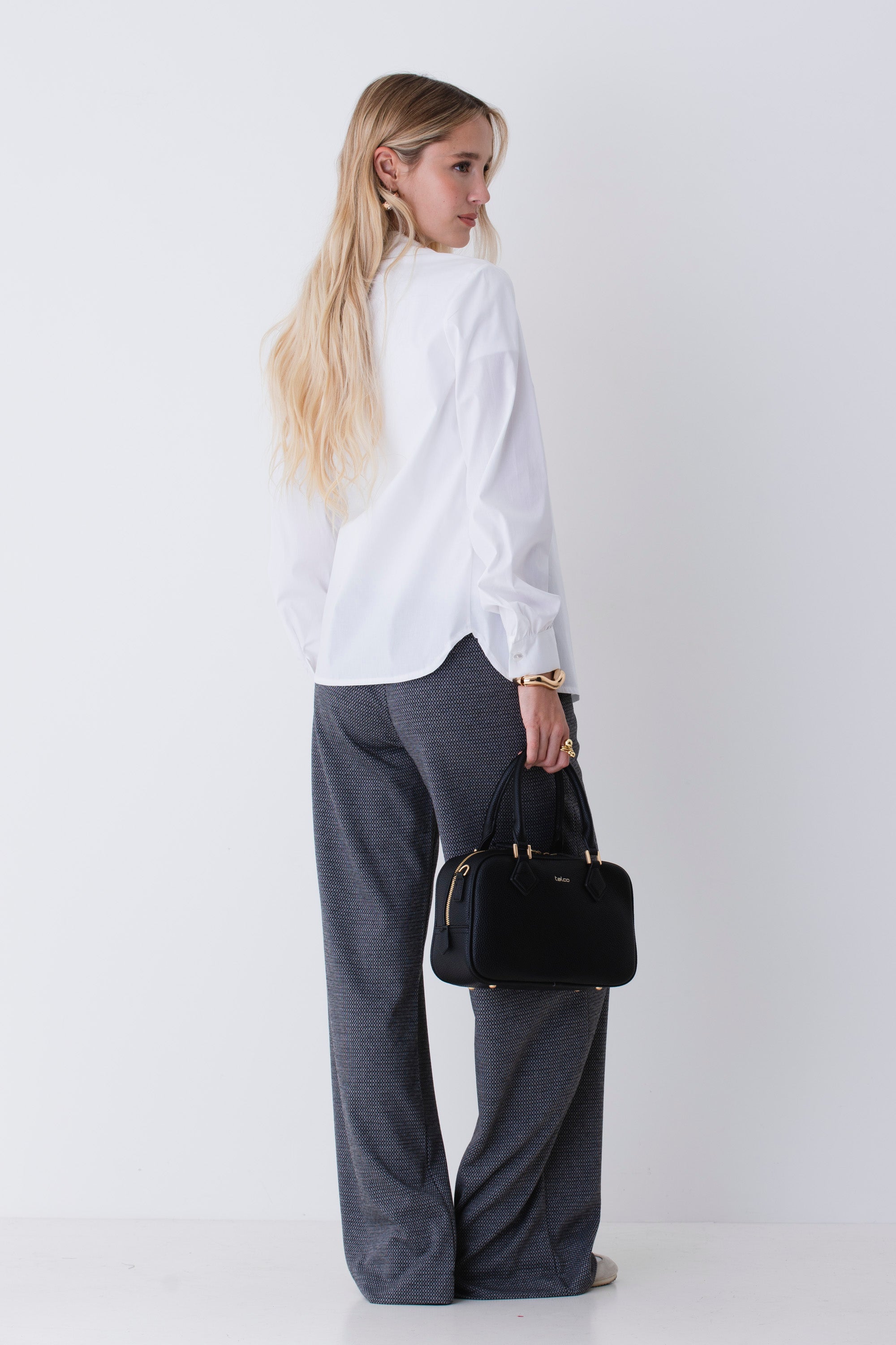 Pantalone palazzo fantasia geometrica - FW26