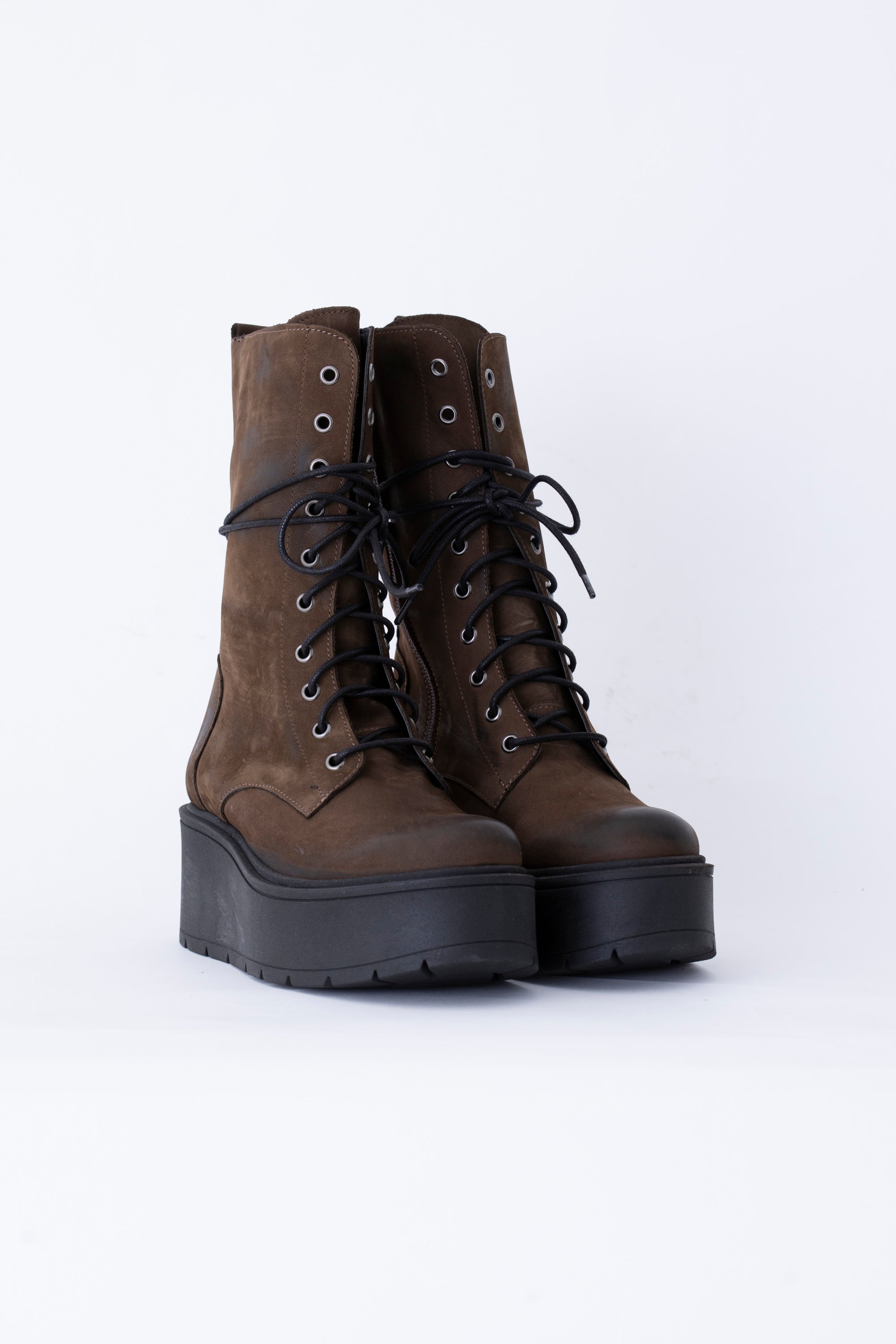 Stivale con risvolto in pelle - FW26